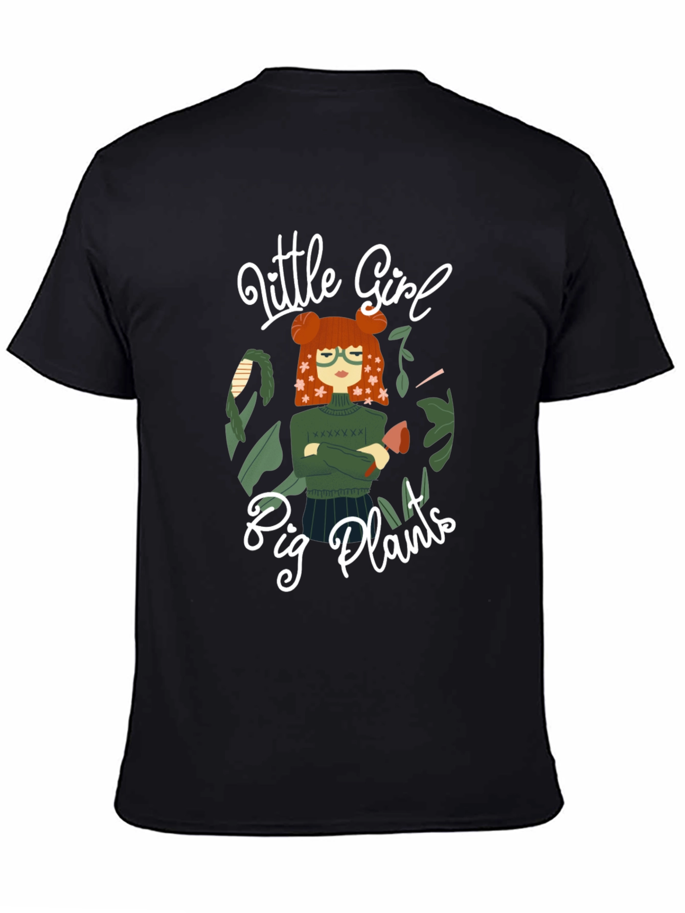 Little Girl Big Plants Graphic Tee