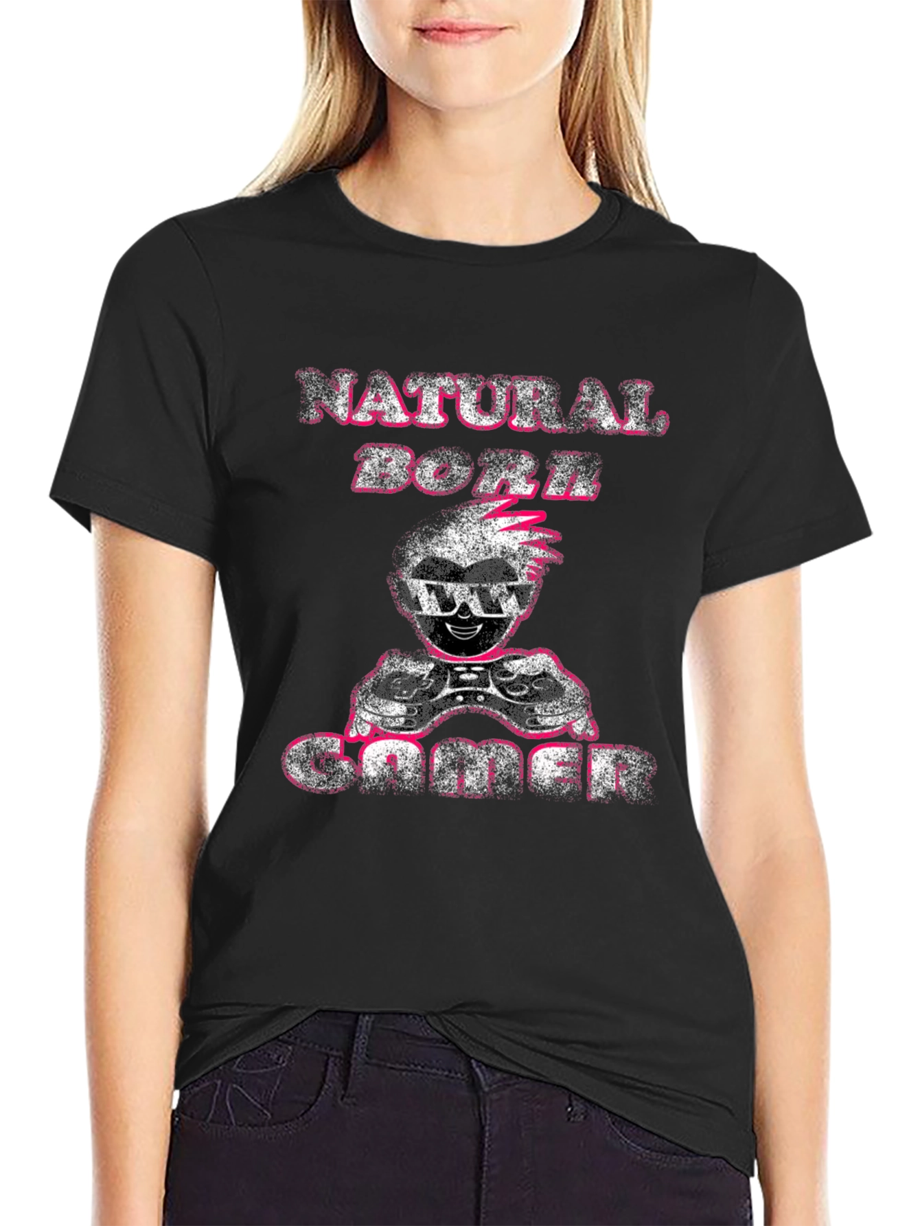 Natural Born Gamer Black T-Shirt
