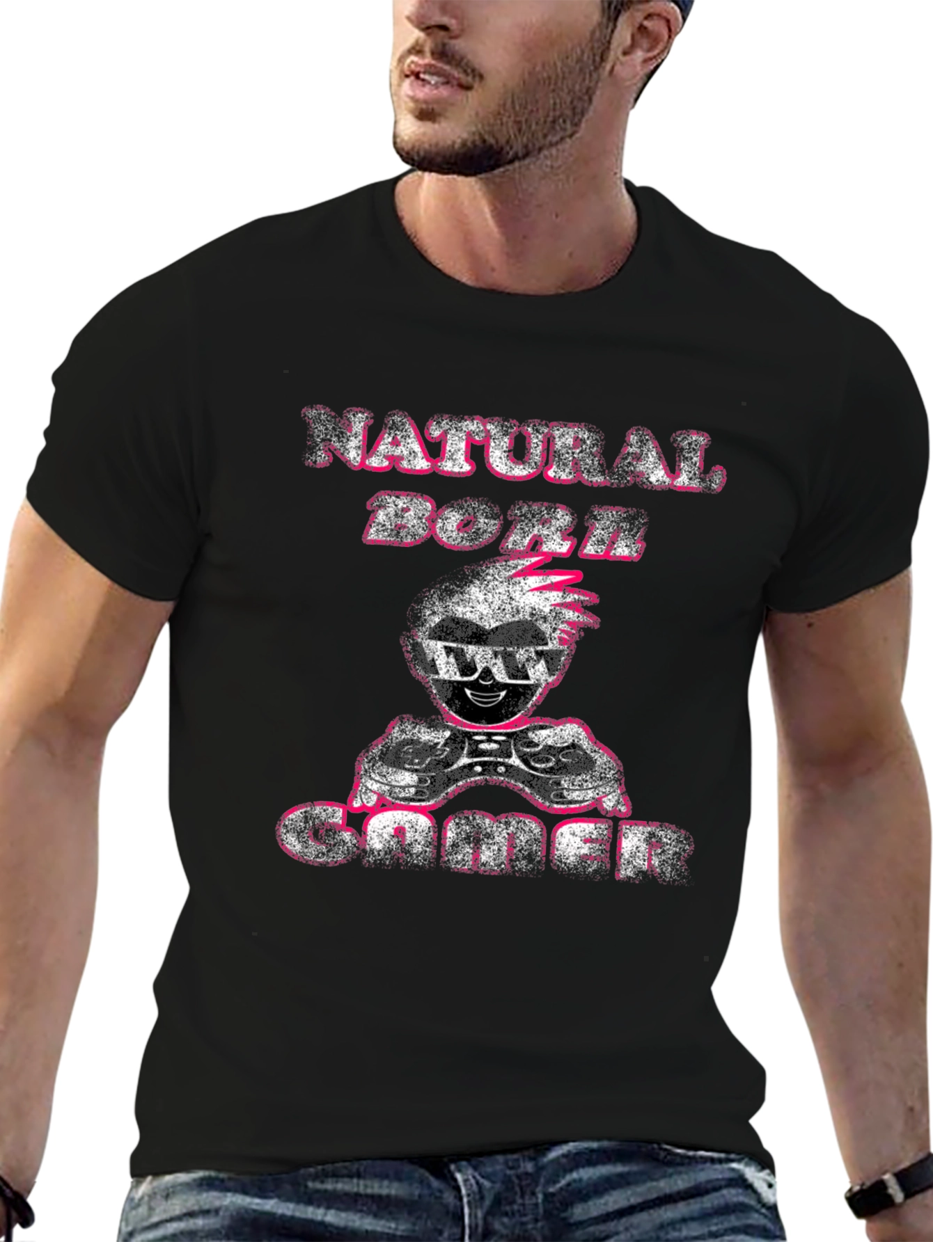 Natural Born Gamer Black T-Shirt