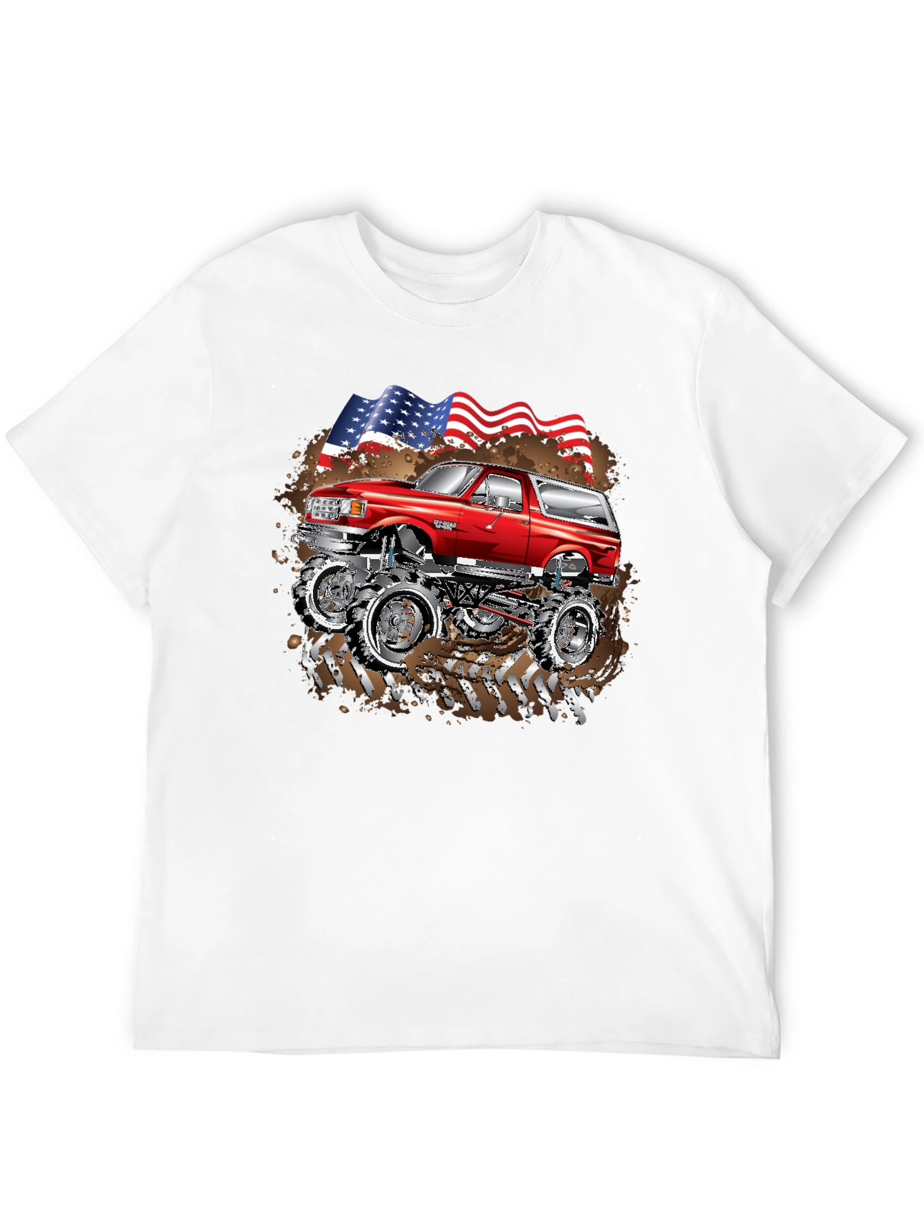 Monster Truck American Flag Tee
