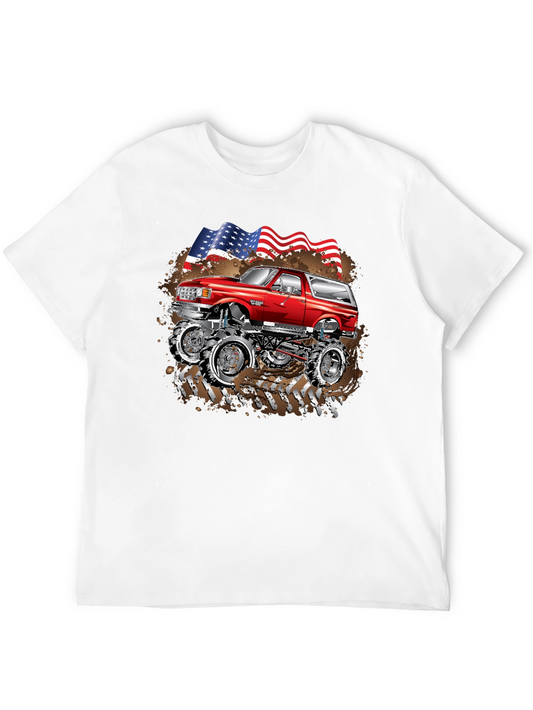 Monster Truck American Flag Tee