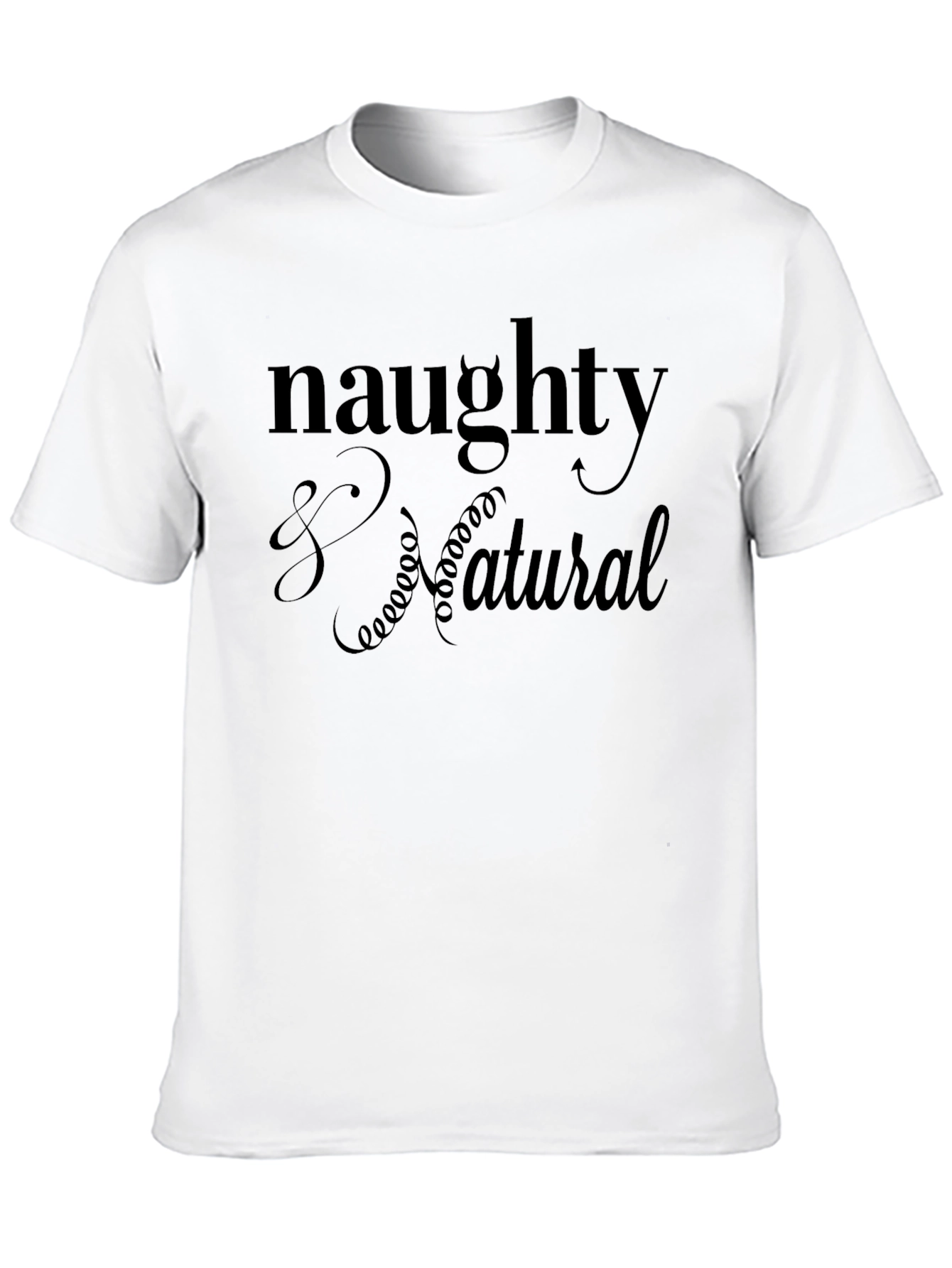 Naughty & Natural Graphic Black T-Shirt