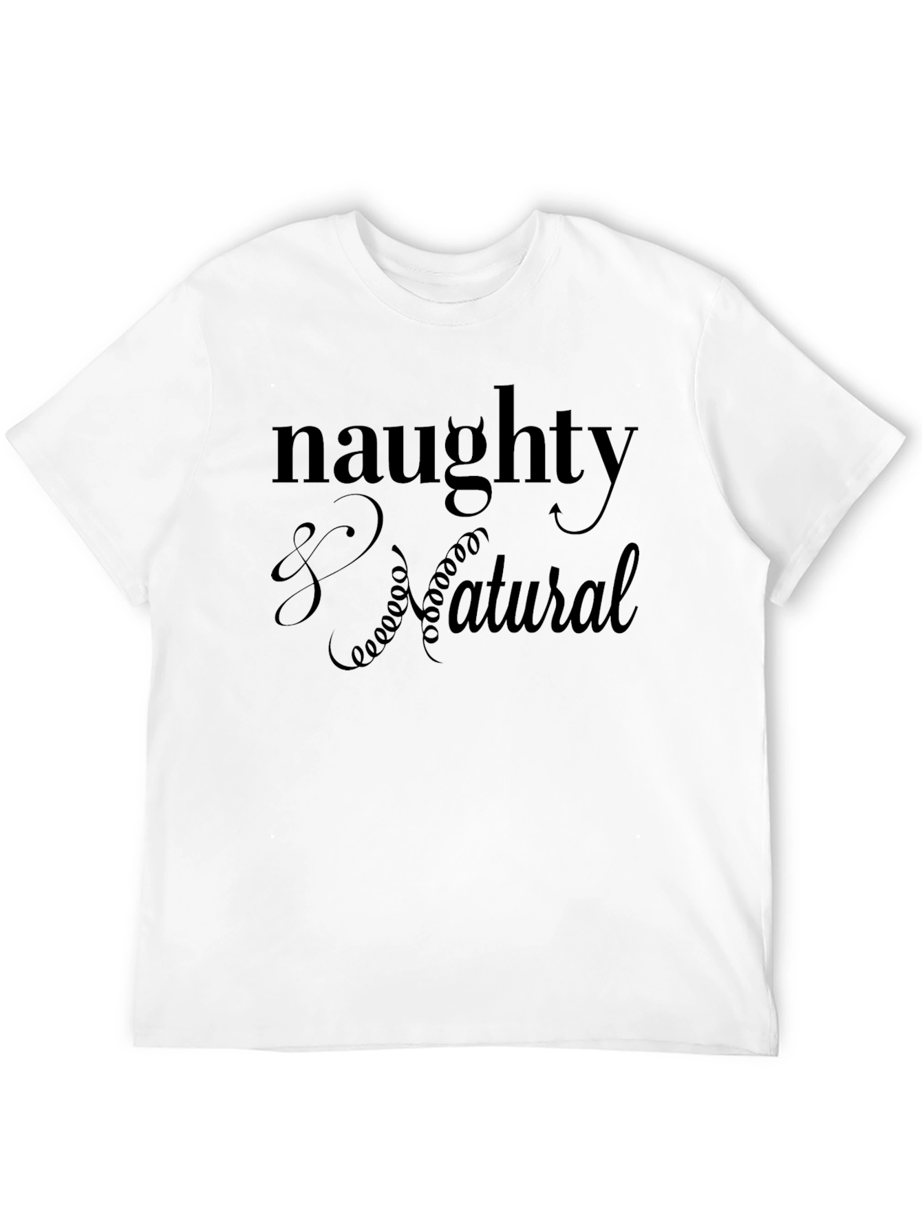 Naughty & Natural Graphic Black T-Shirt