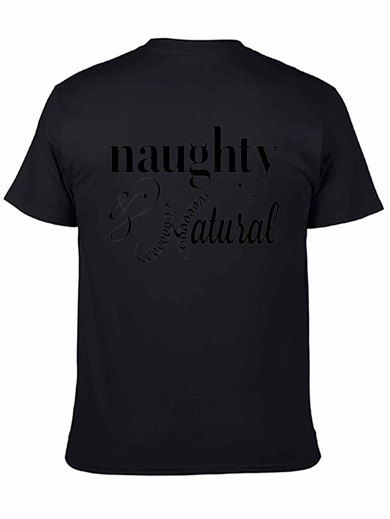 Naughty & Natural Graphic Black T-Shirt