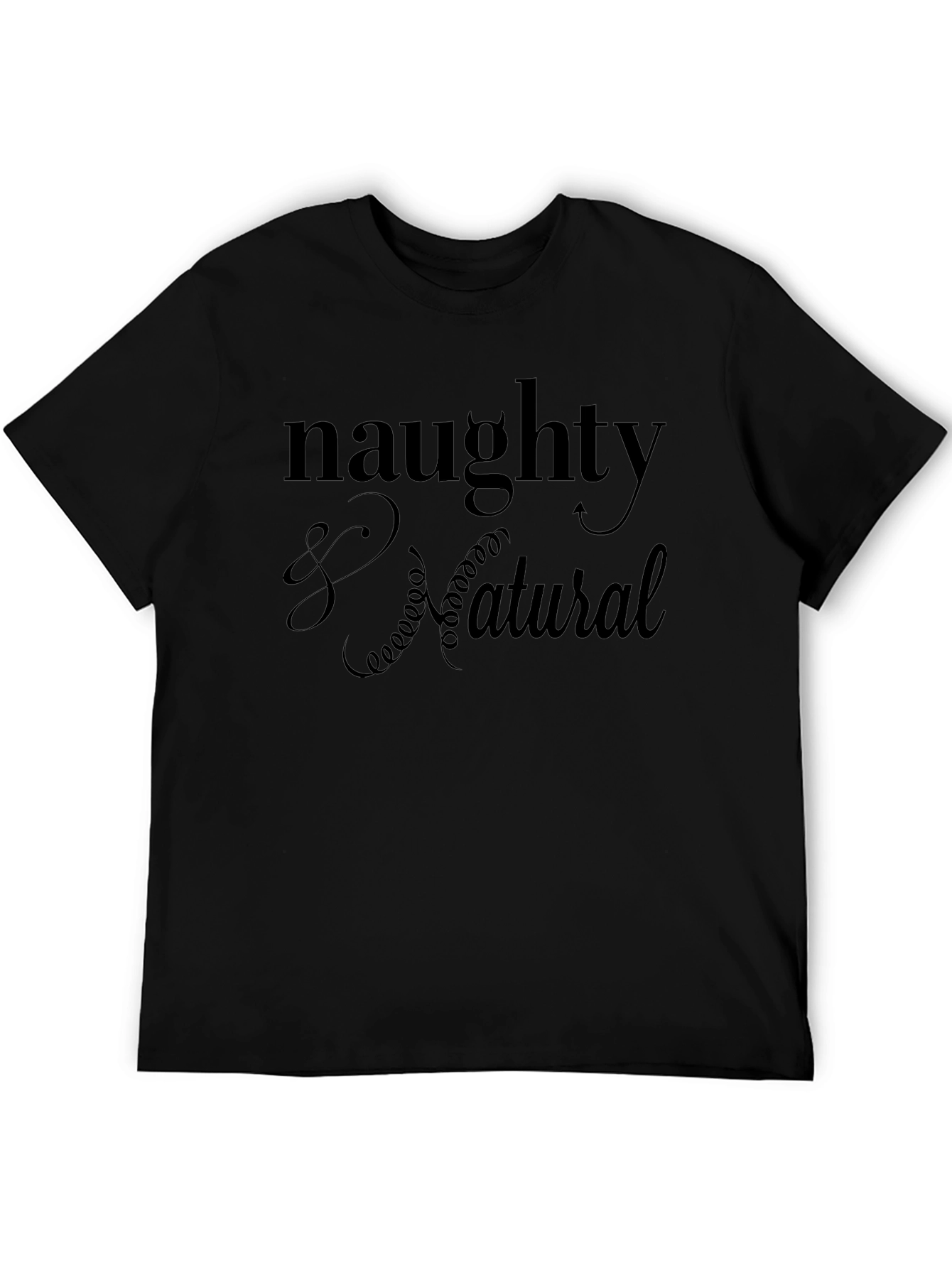 Naughty & Natural Graphic Black T-Shirt