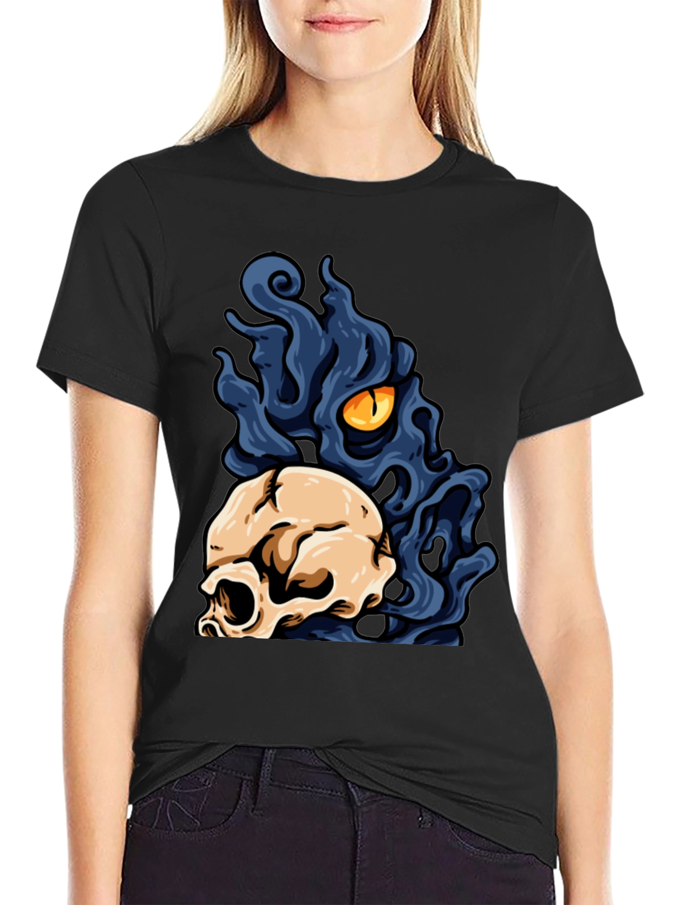 Skull & Monster Eye Graphic Tee