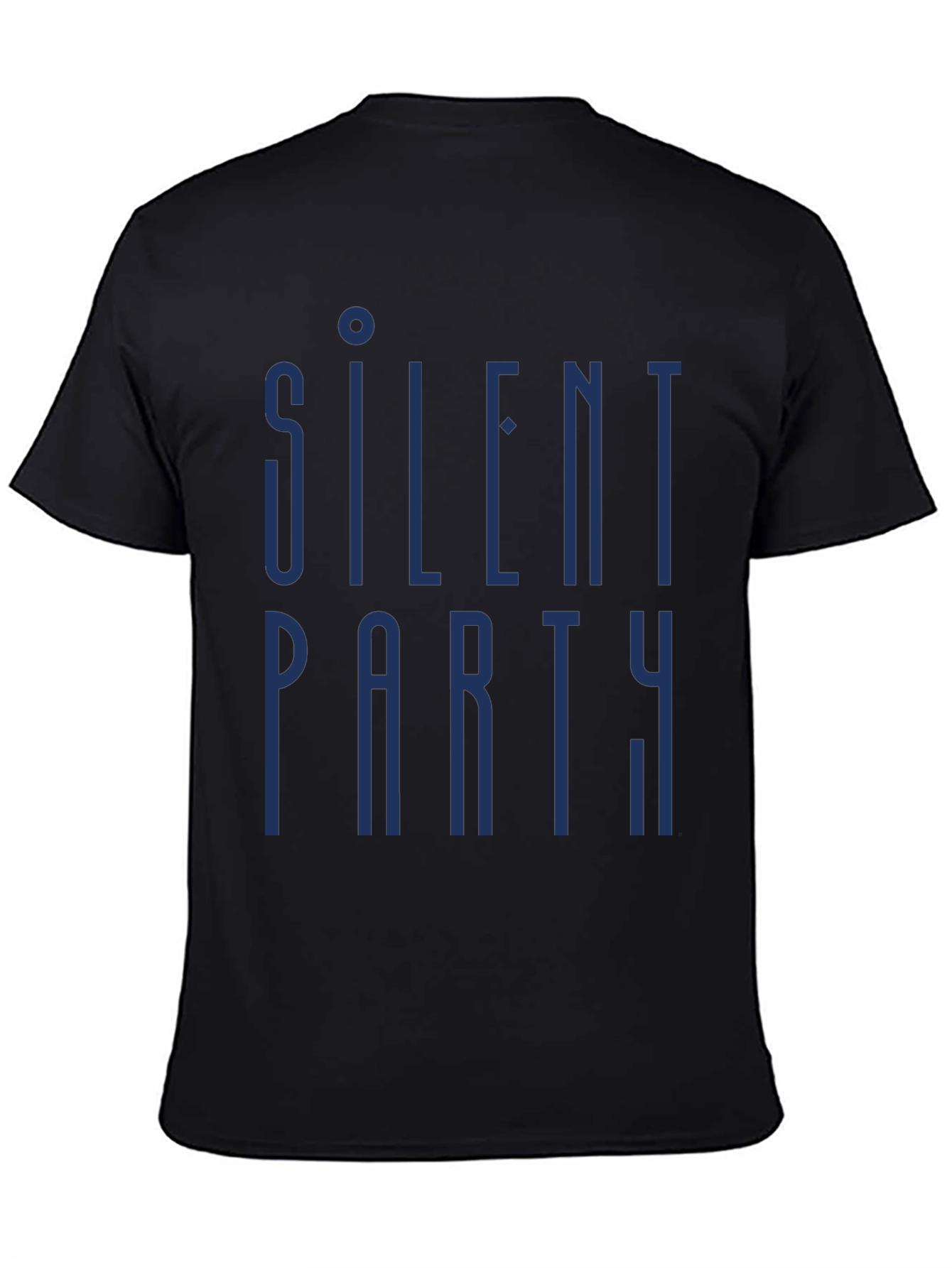 Silent Party Graphic Tee - Mens Black Cotton T-Shirt