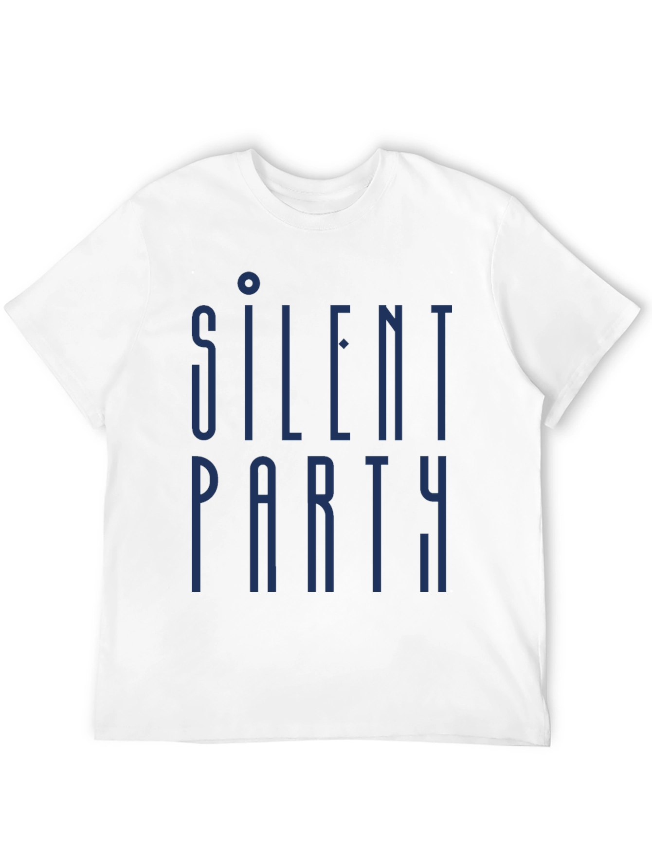 Silent Party Graphic Tee - Mens Black Cotton T-Shirt