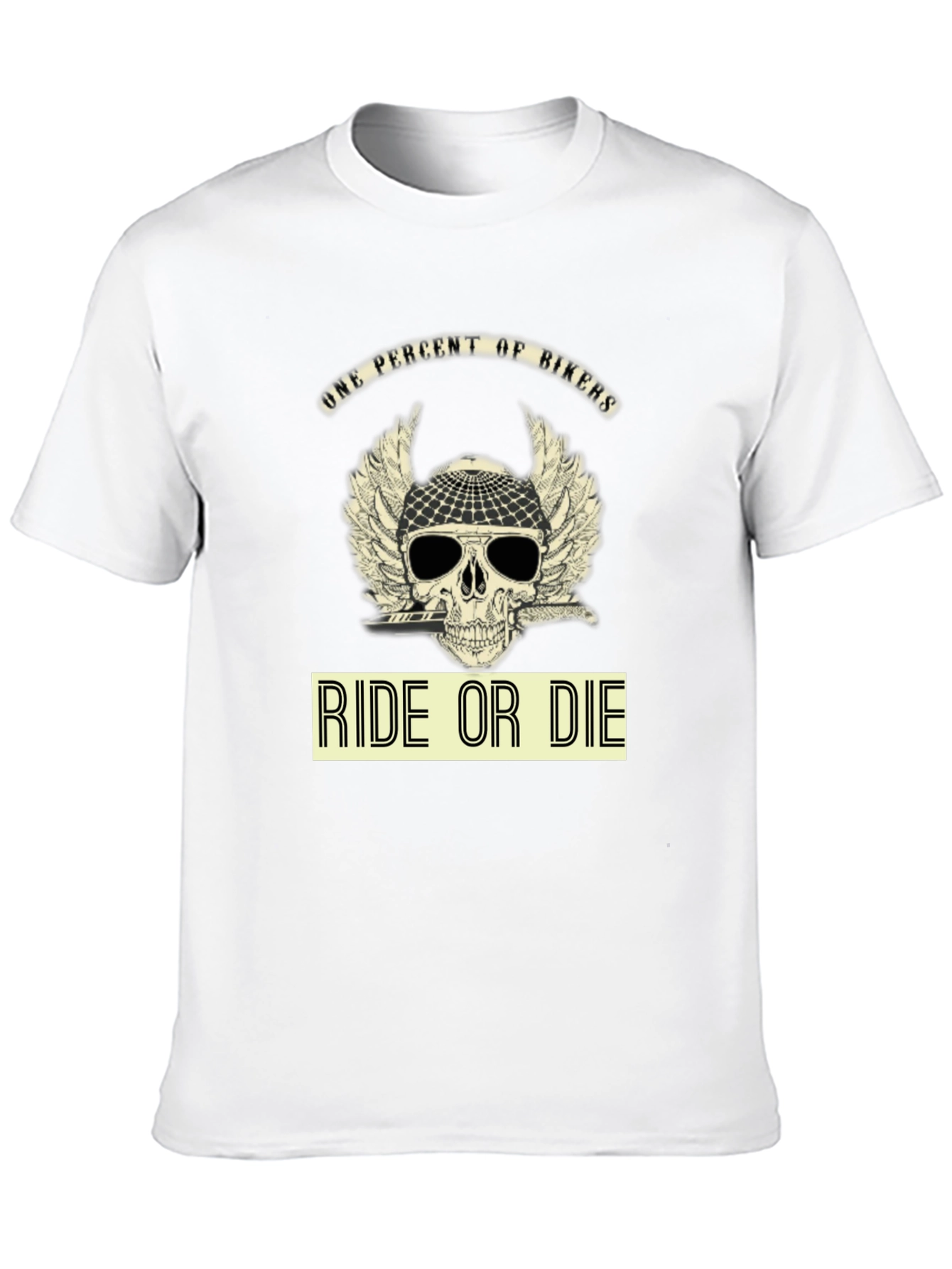 Ride or Die Biker T-Shirt - Skull Design