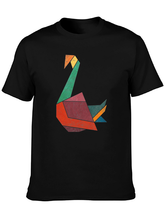 Geometric Swan Graphic Tee