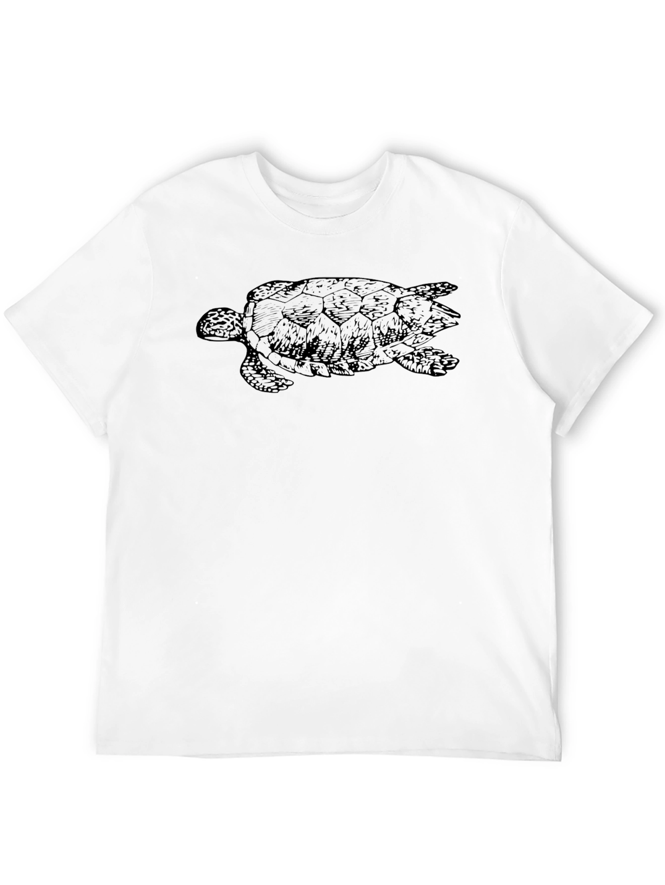 Sea Turtle Graphic Print Black Tee