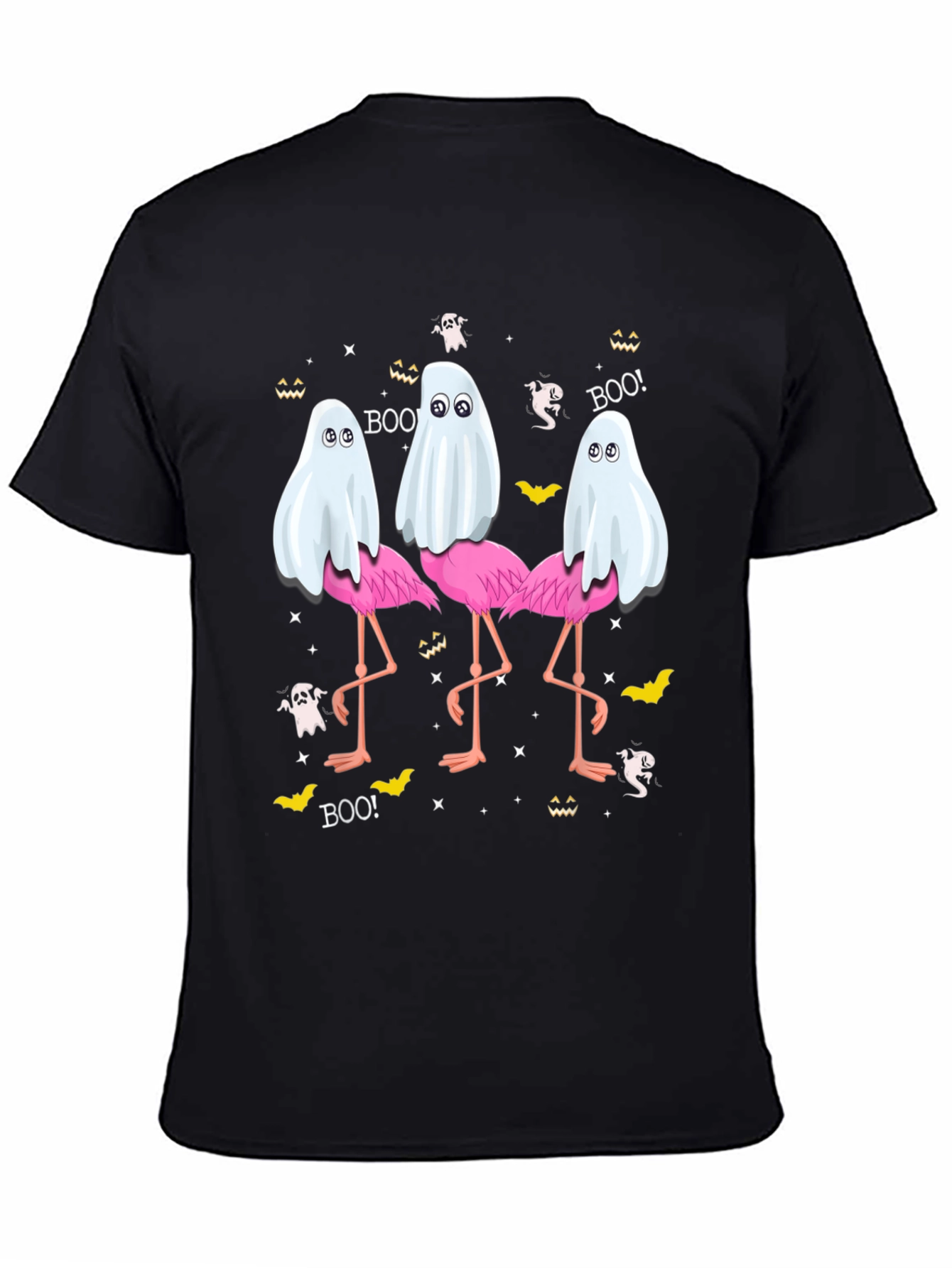 Halloween Ghost Flamingo T-Shirt