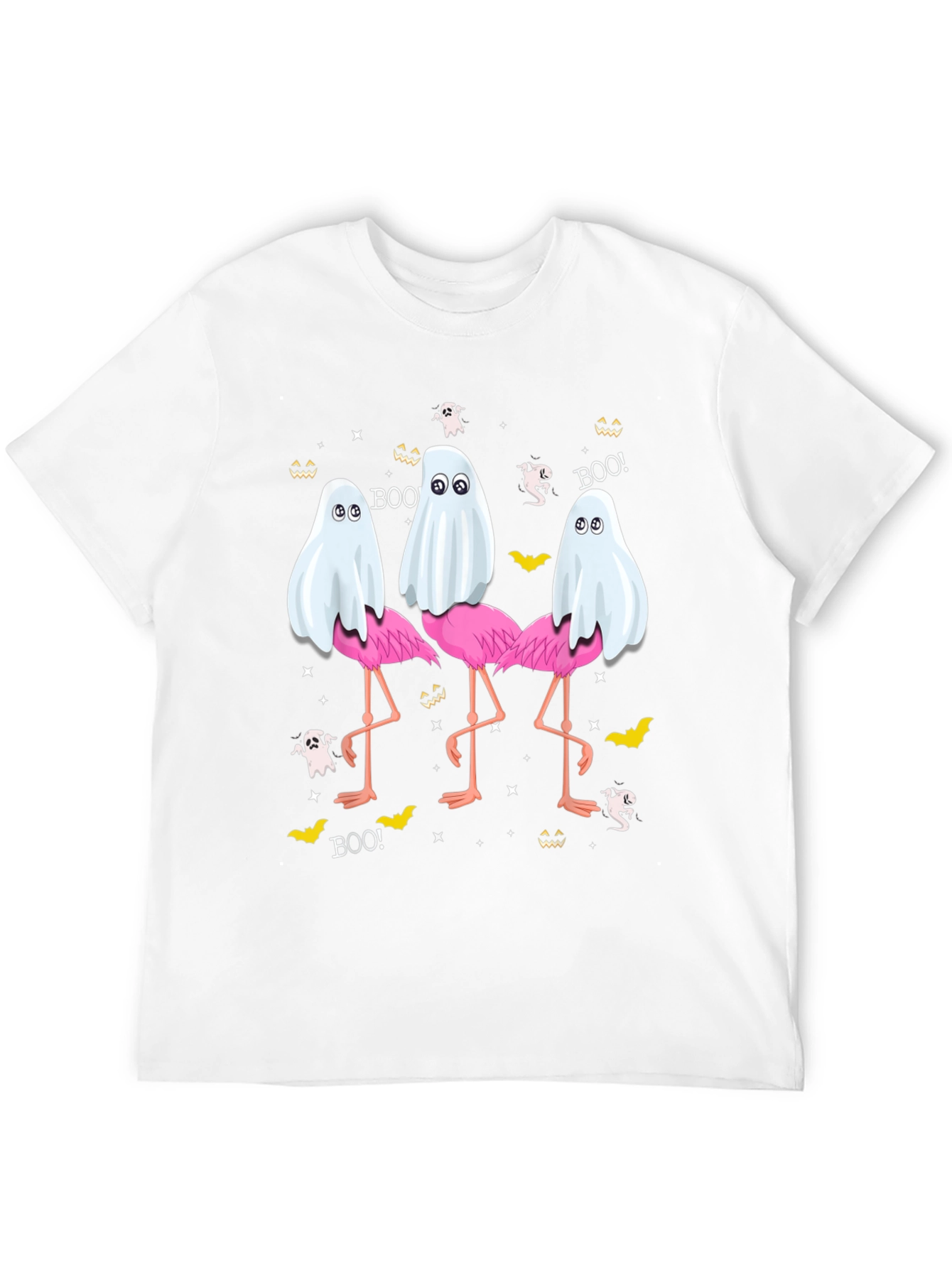 Halloween Ghost Flamingo T-Shirt