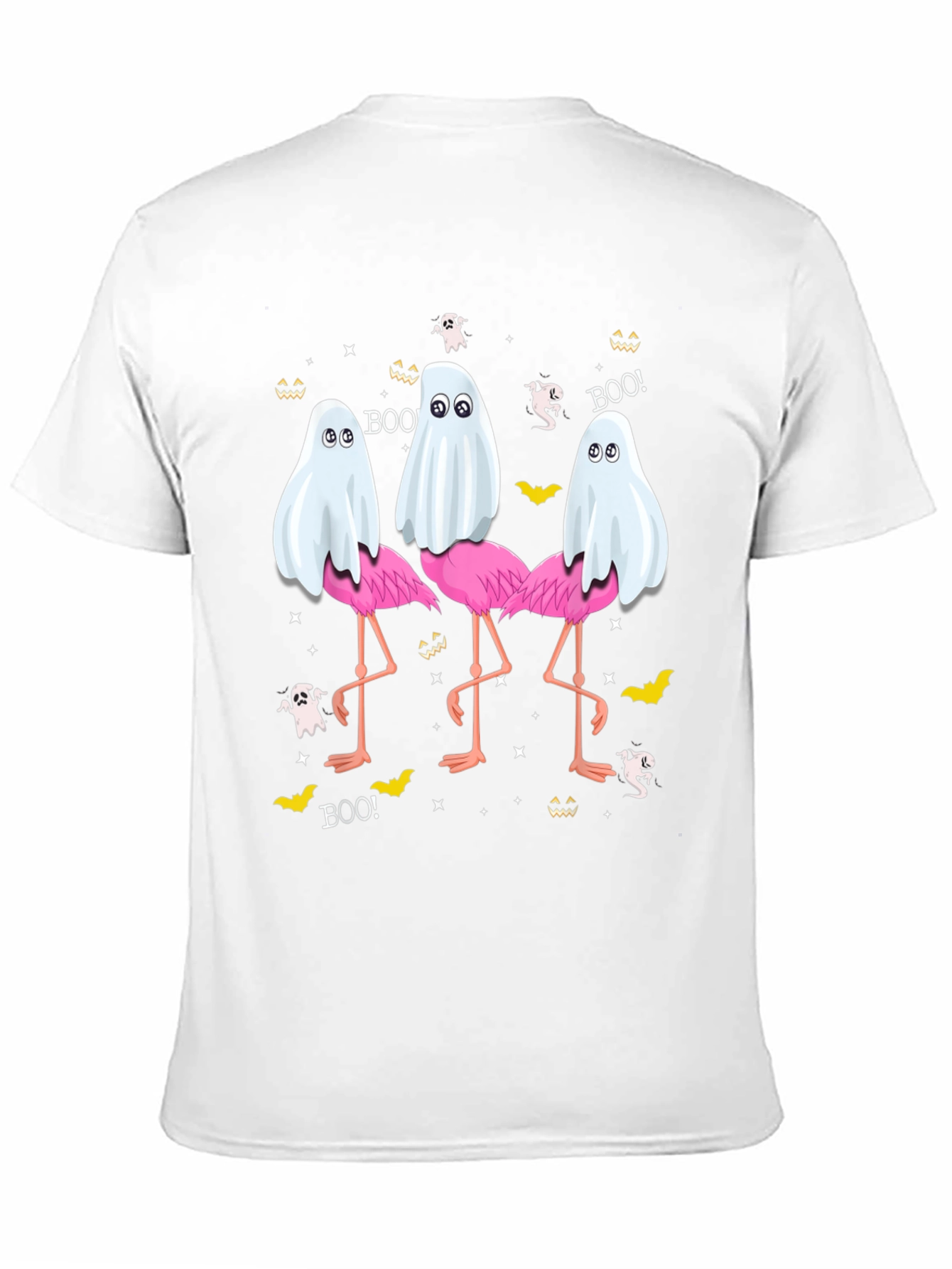 Halloween Ghost Flamingo T-Shirt