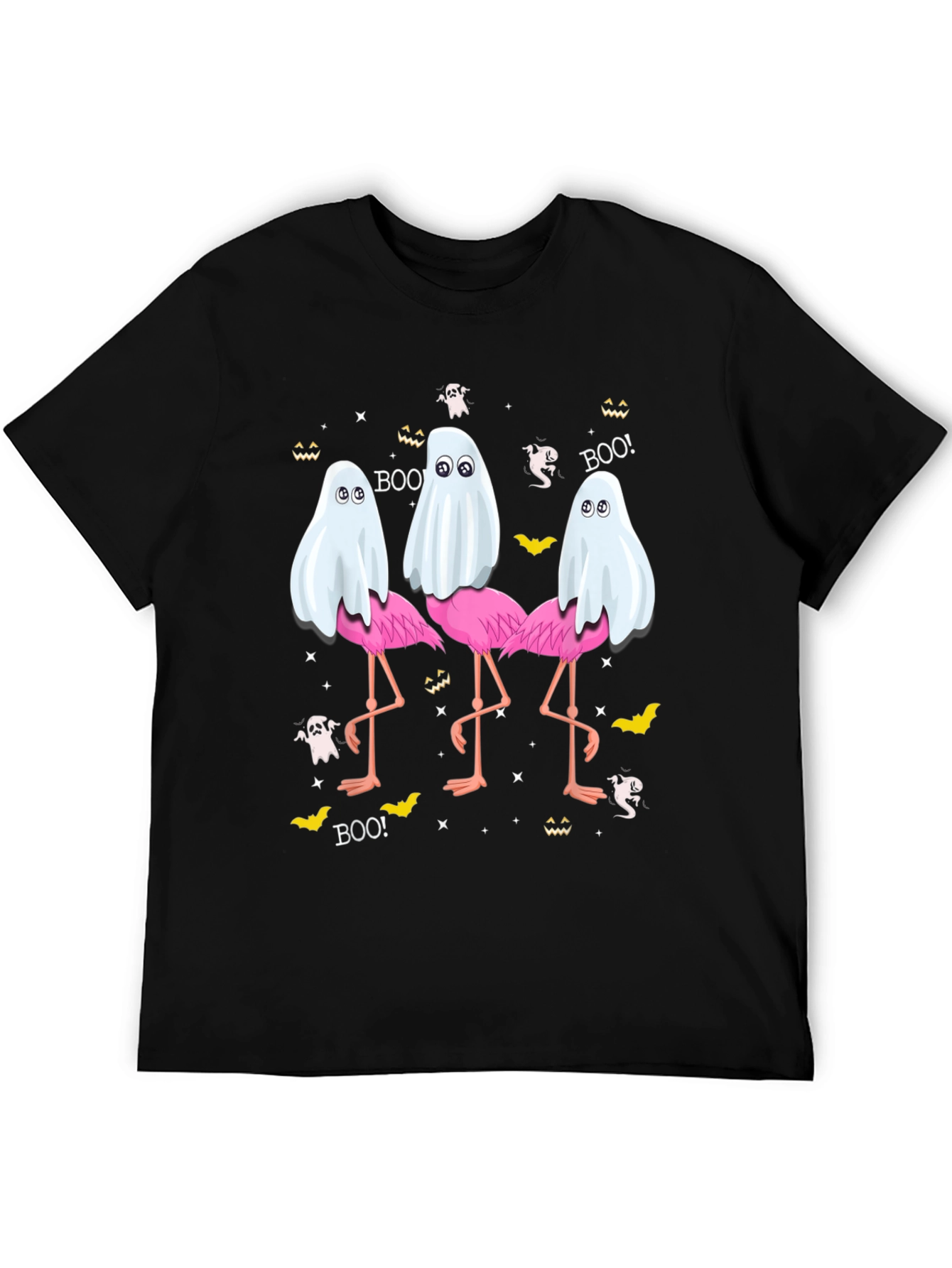 Halloween Ghost Flamingo T-Shirt