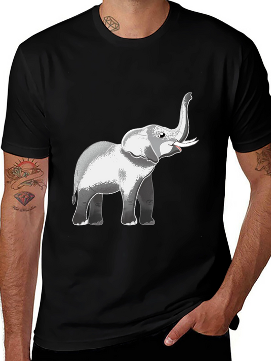Elephant Graphic Black T-Shirt