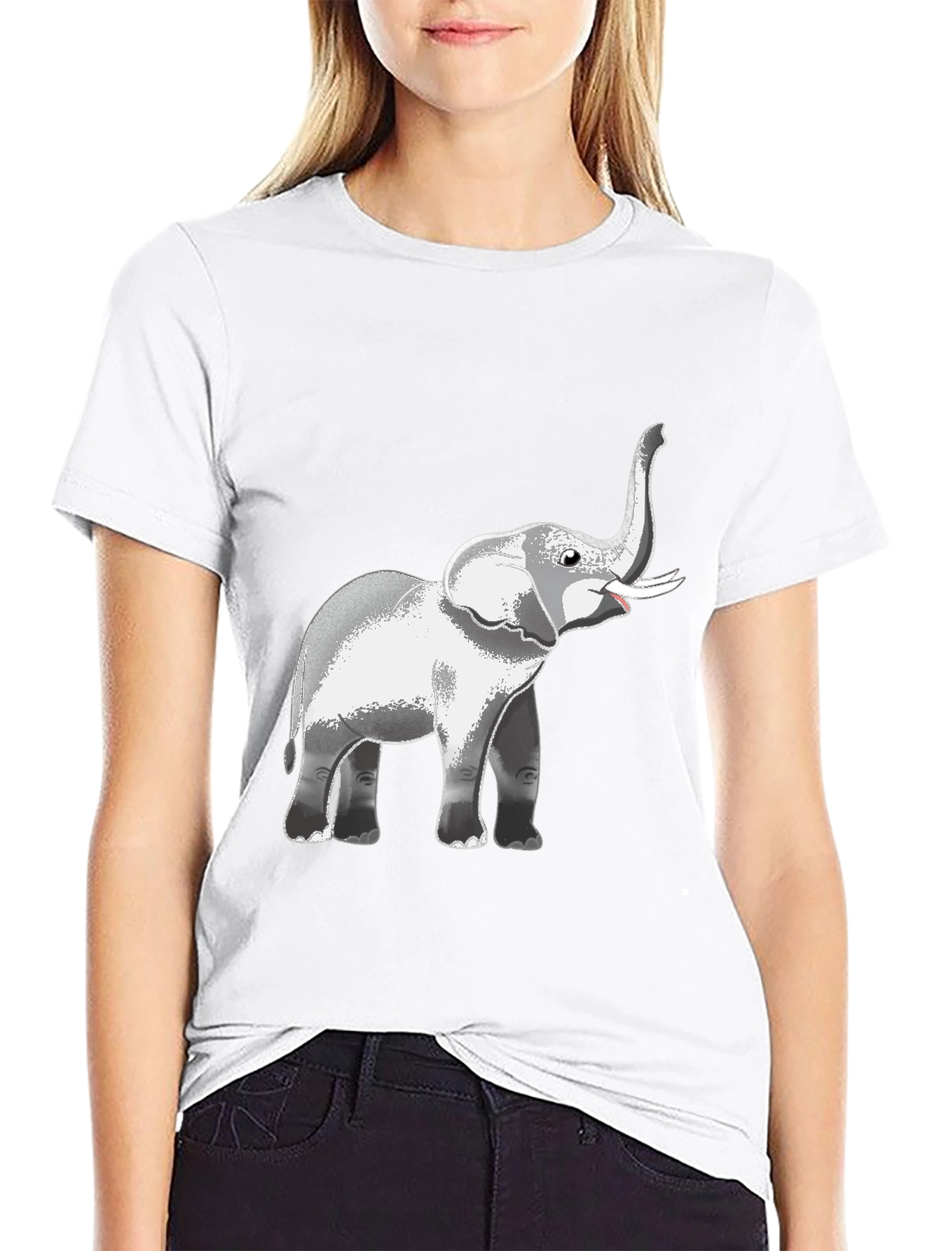 Elephant Graphic Black T-Shirt