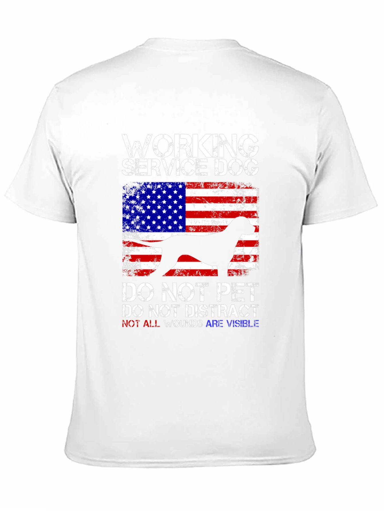 Working Service Dog USA Flag T-Shirt