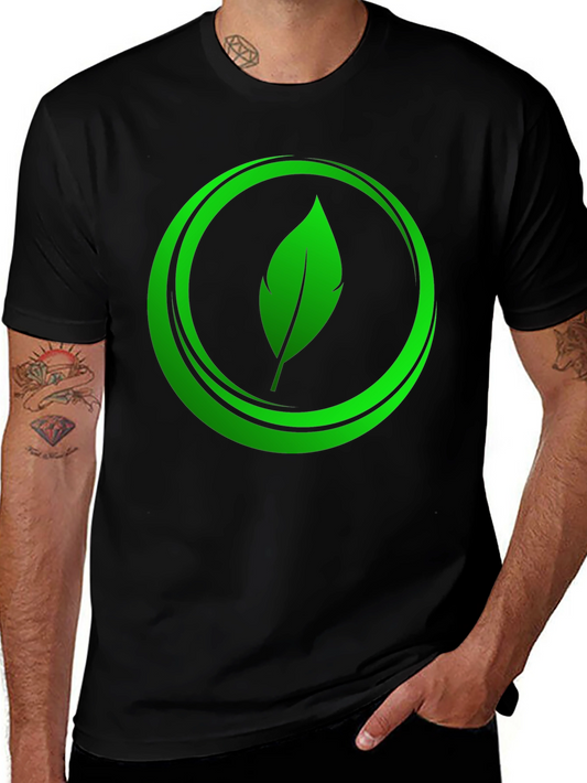 Eco-Friendly Leaf Logo Graphic Tee