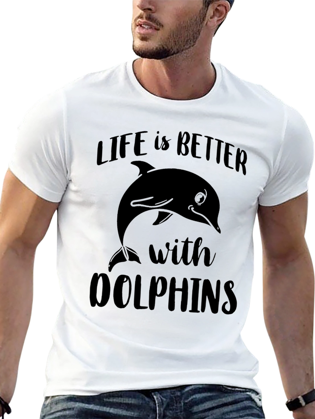 Life is Better with Dolphins Graphic T-Shirt