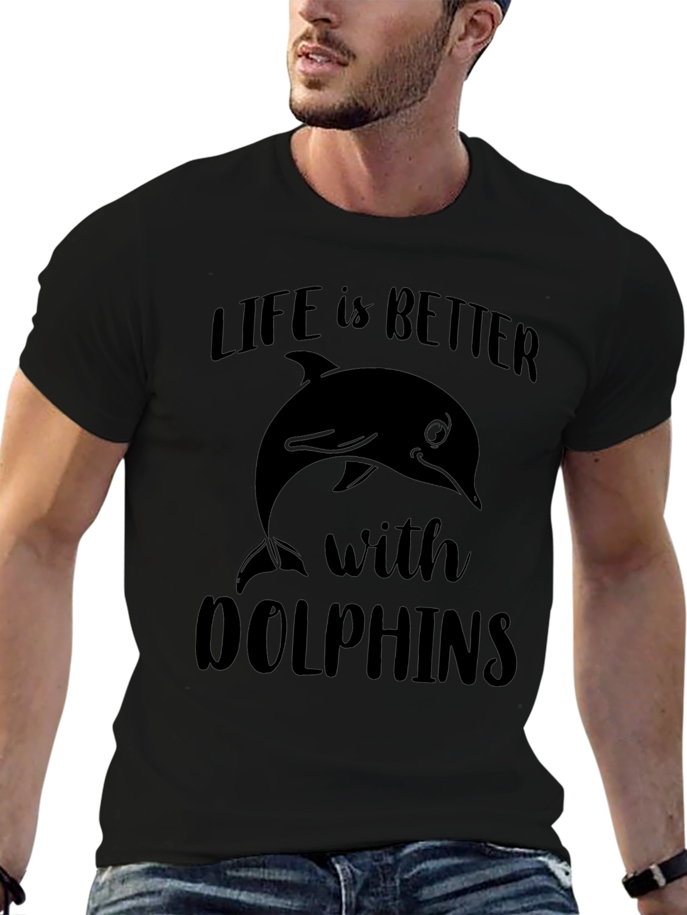 Life is Better with Dolphins Graphic T-Shirt