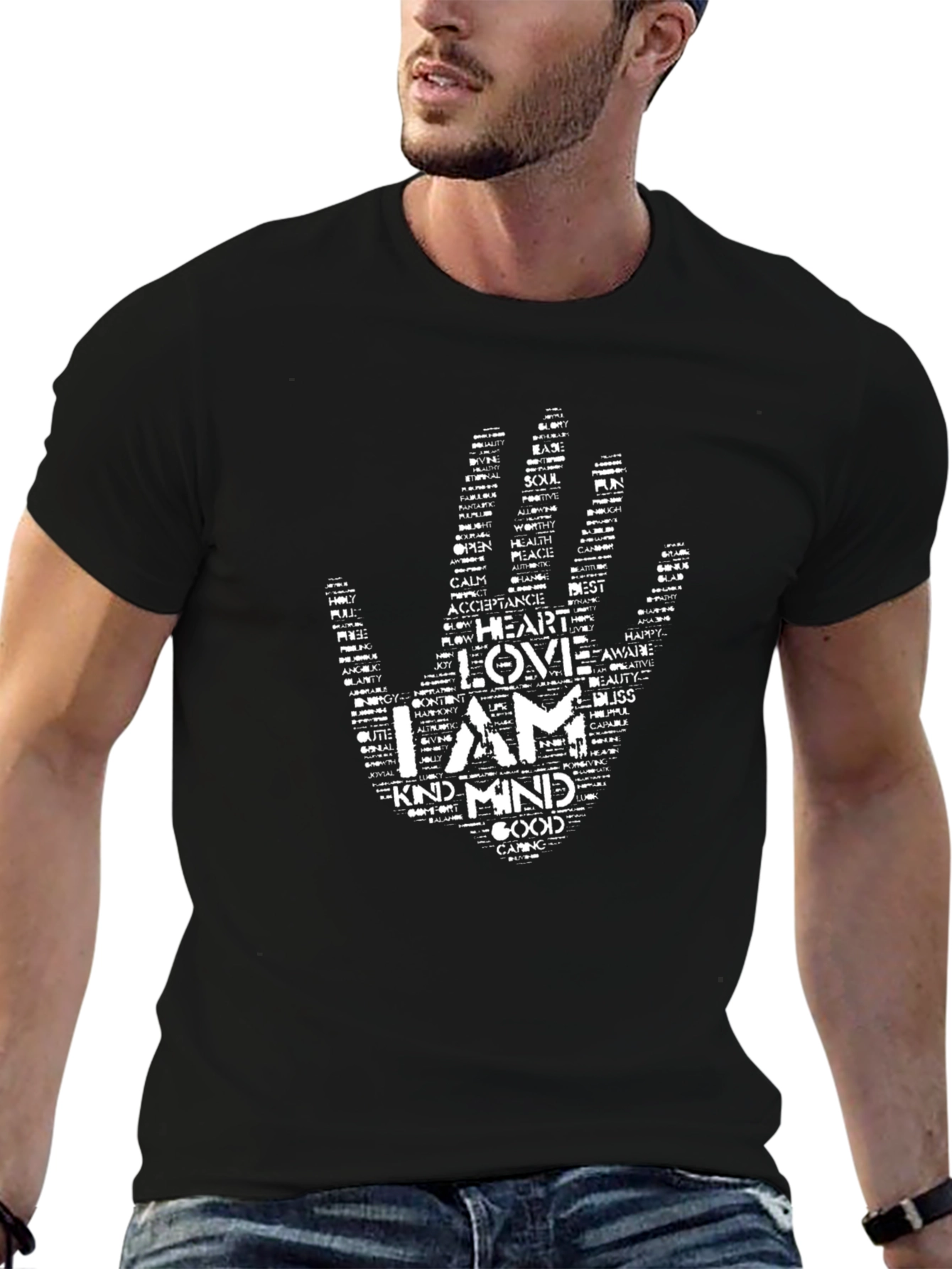 Inspirational Word Art Hand T-Shirt