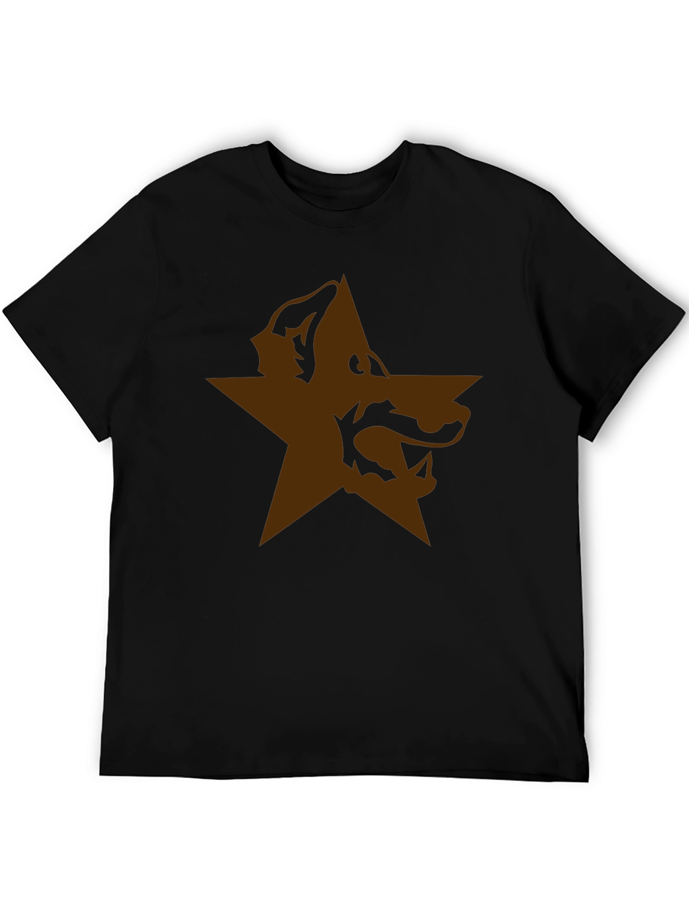 Graphic Star Wolf Tee - Mens Black T-Shirt