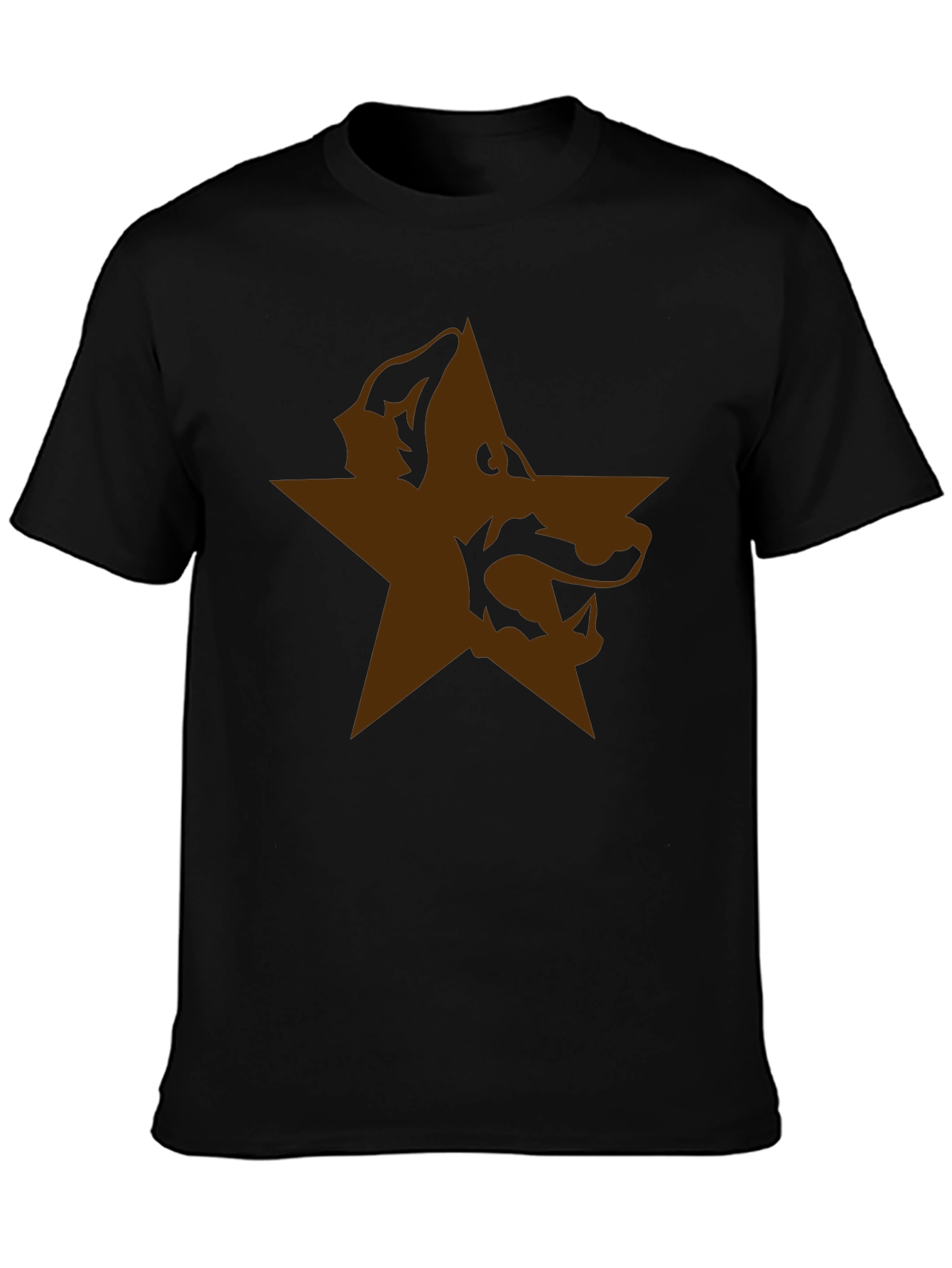 Graphic Star Wolf Tee - Mens Black T-Shirt
