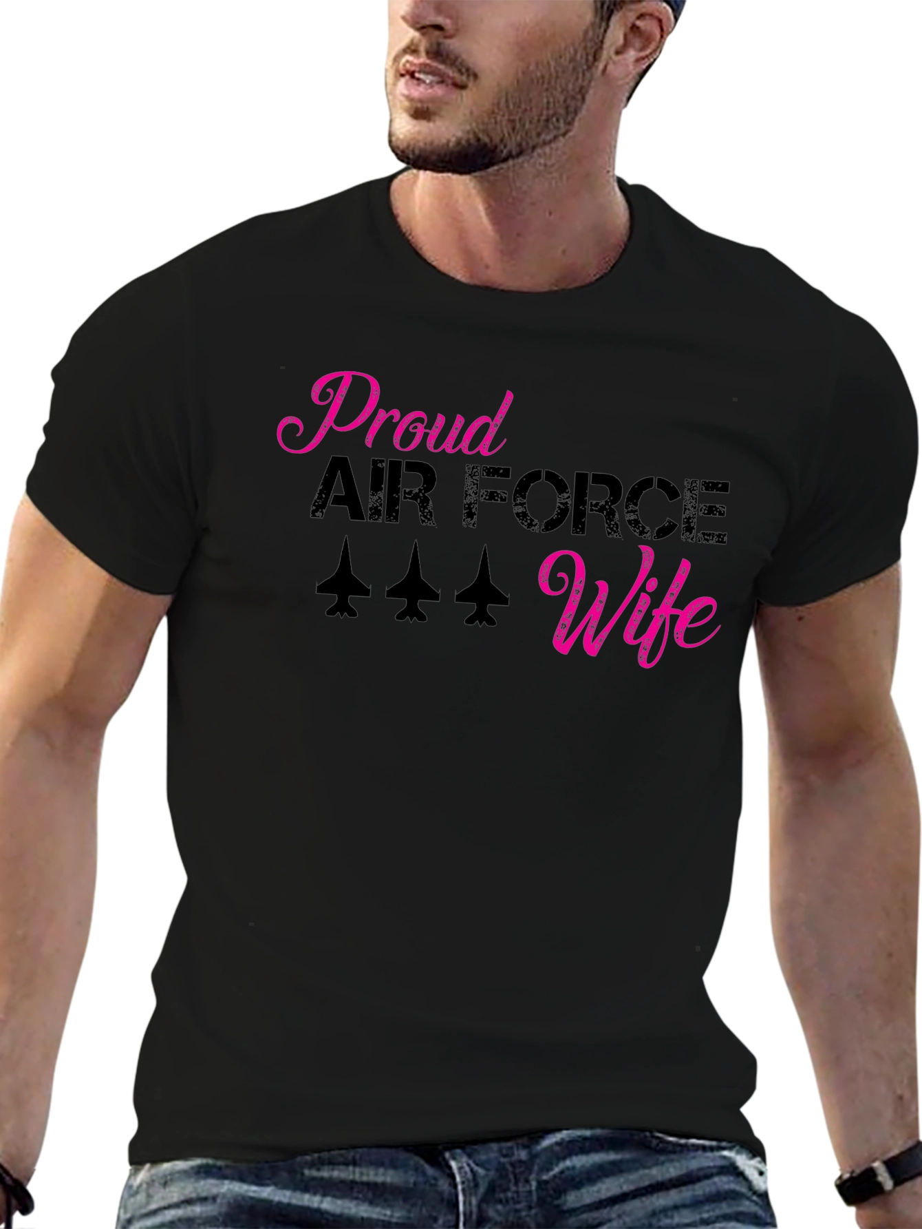 Proud Air Force Wife Graphic T-Shirt