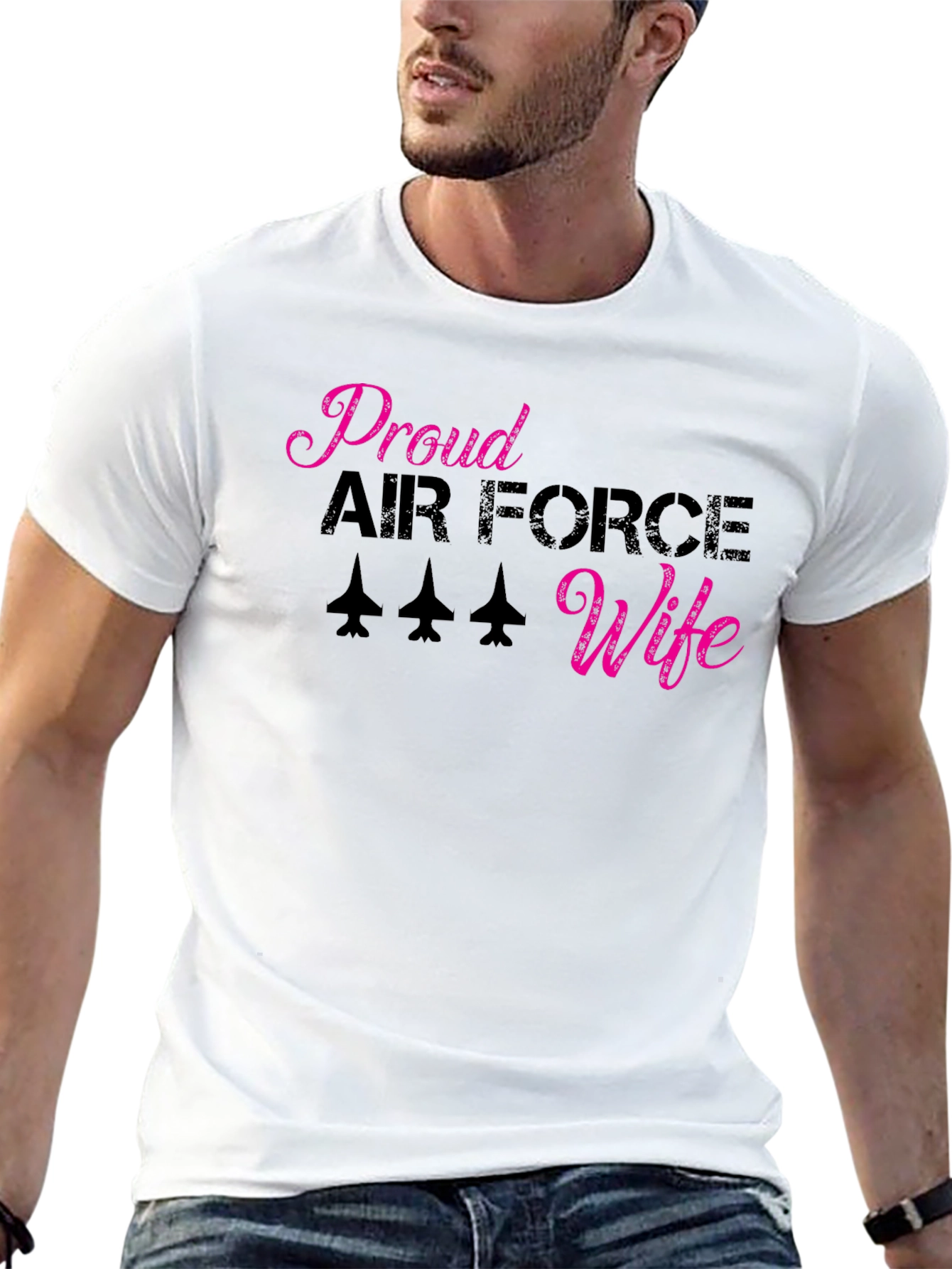 Proud Air Force Wife Graphic T-Shirt
