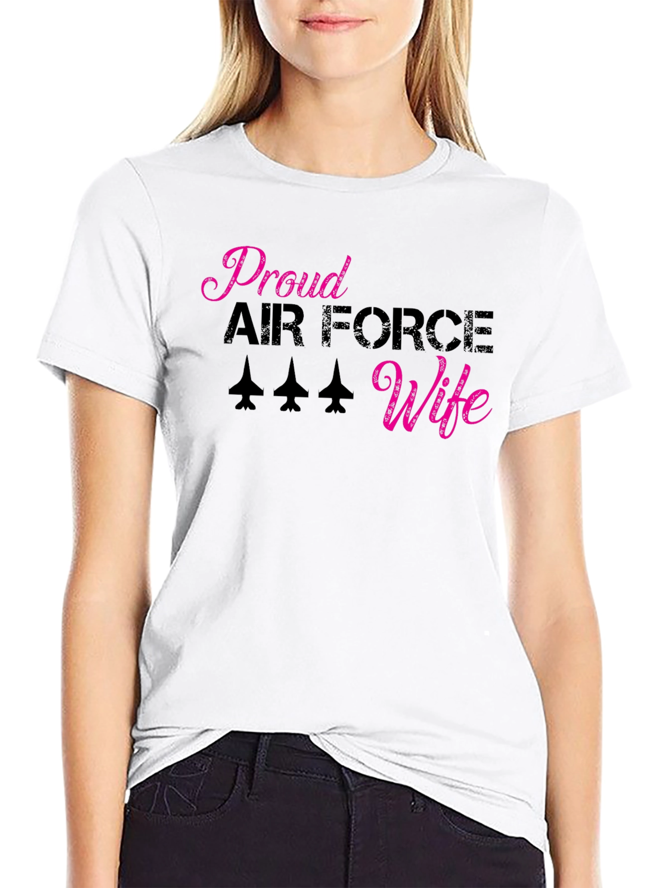 Proud Air Force Wife Graphic T-Shirt