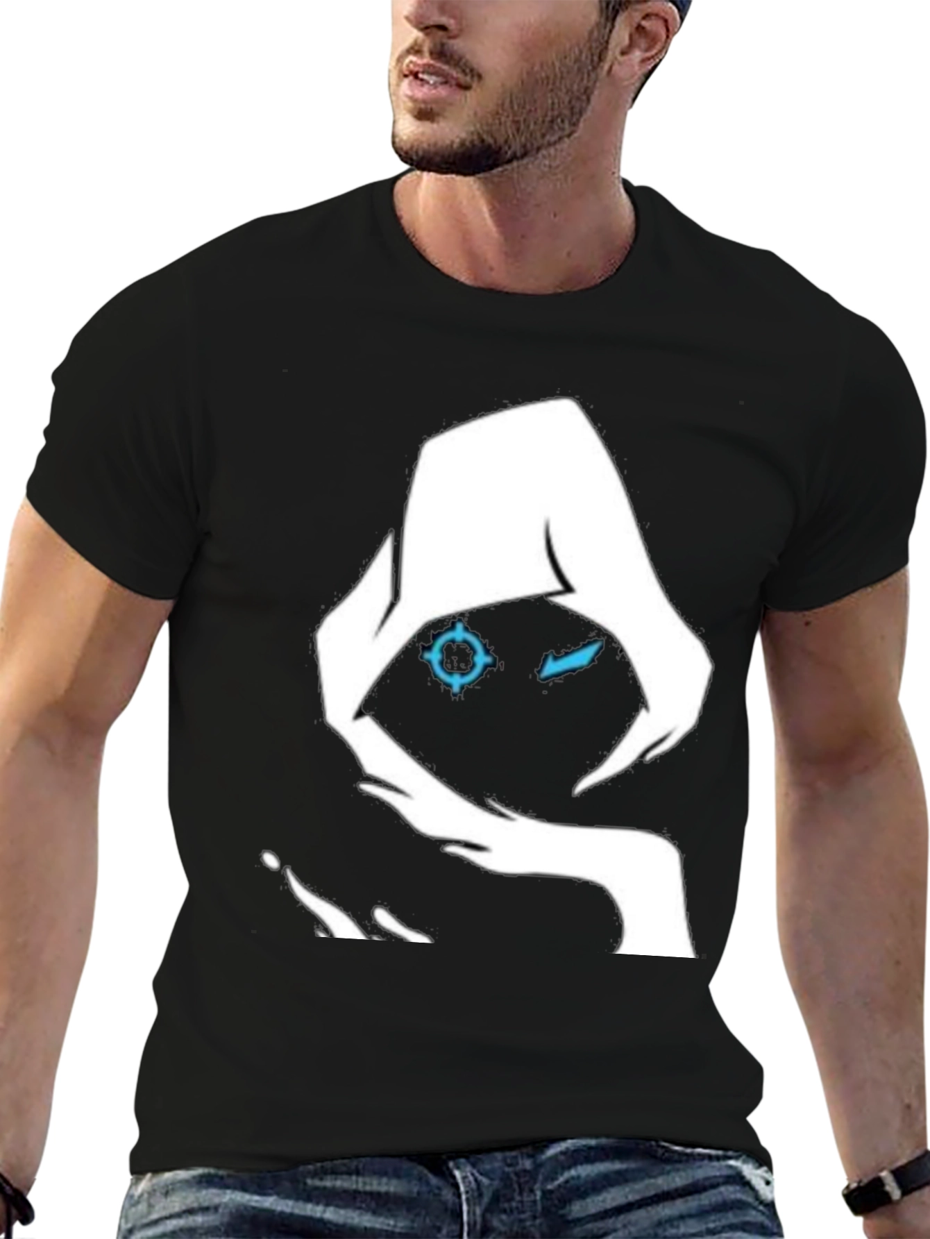 Mystic Hooded Graphic Tee - Black