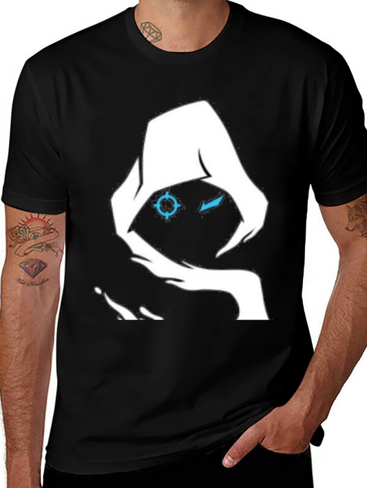 Mystic Hooded Graphic Tee - Black