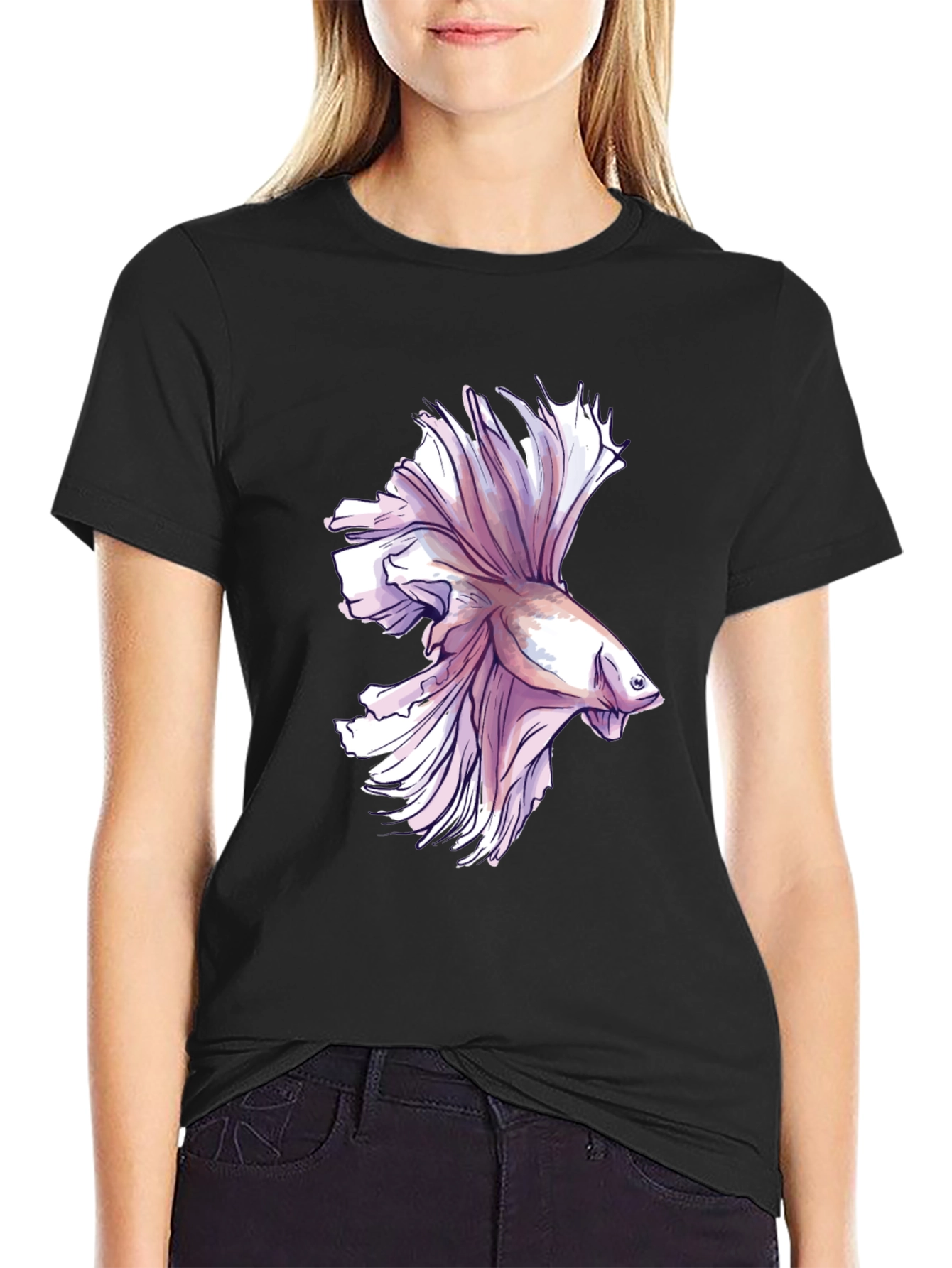 Betta Fish Graphic Tee - Mens Black T-Shirt