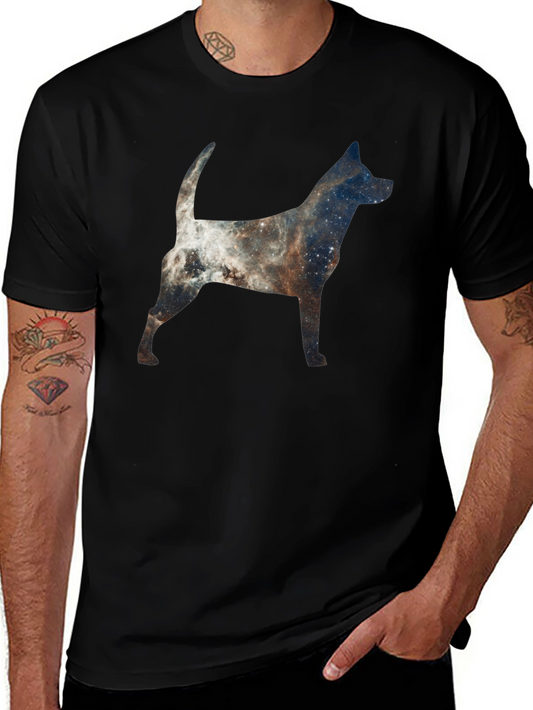 Galaxy Dog Silhouette Graphic Tee