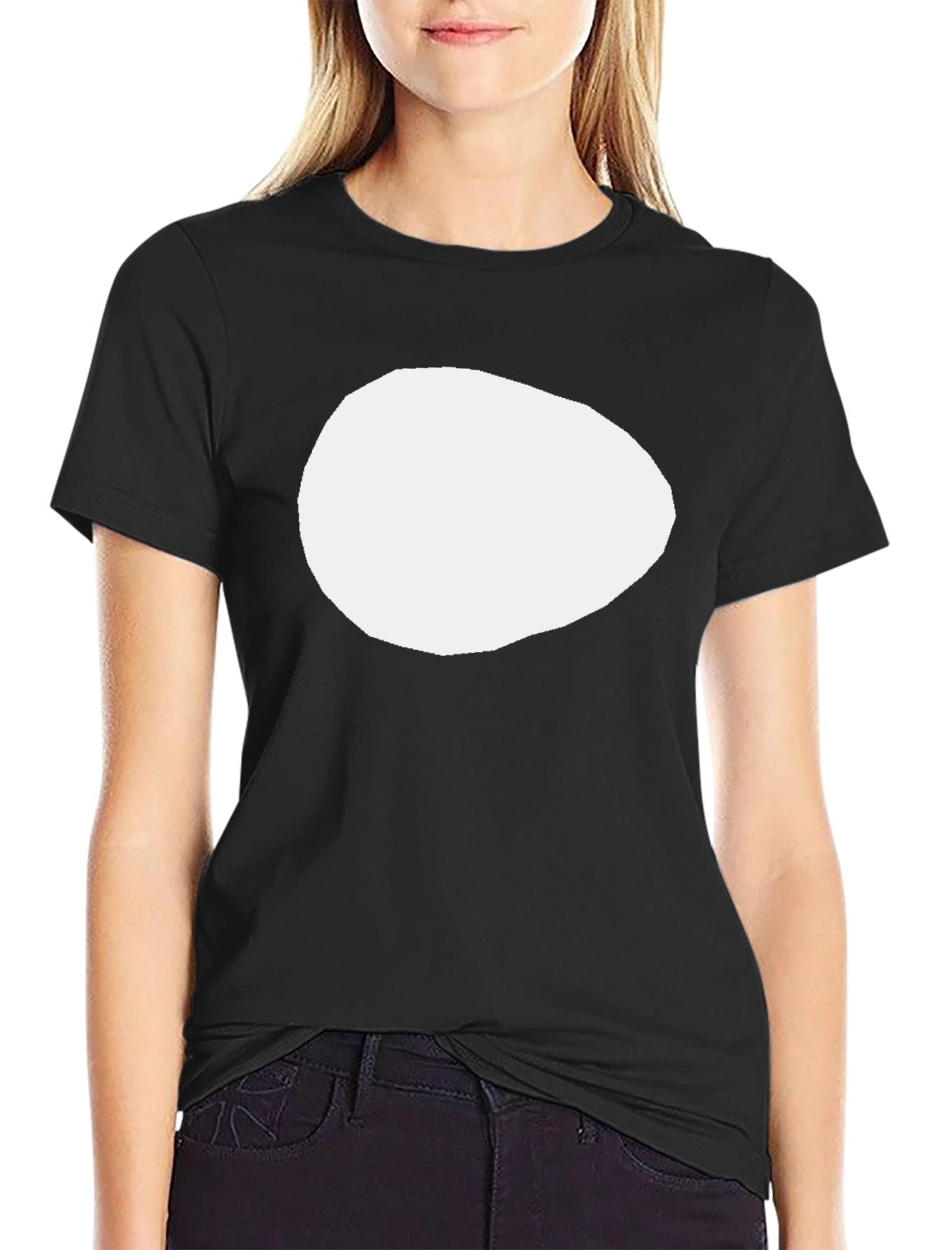 Mens Black Graphic T-Shirt - Novelty Egg Design