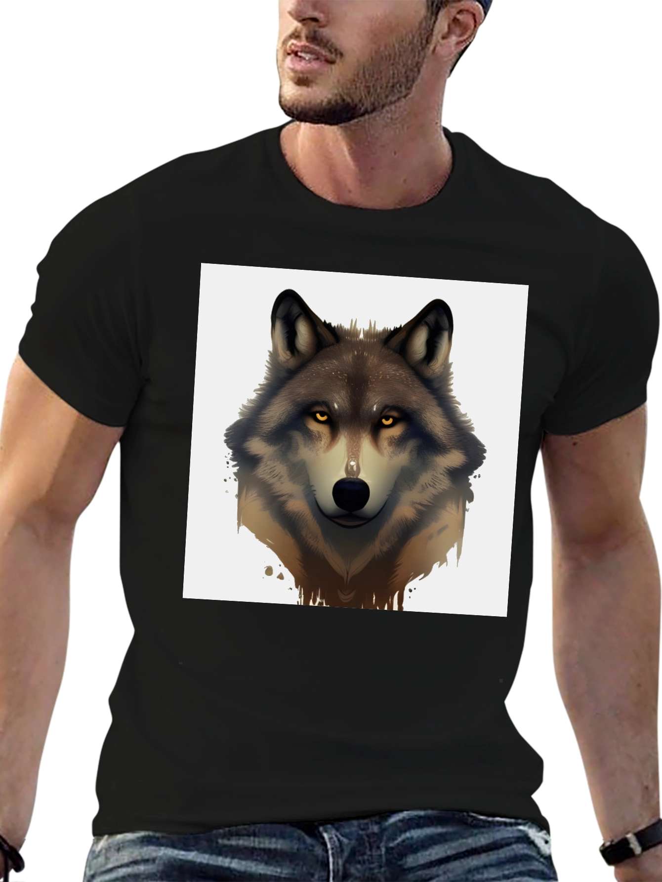 Wolf Graphic Tee - Bold Animal Print