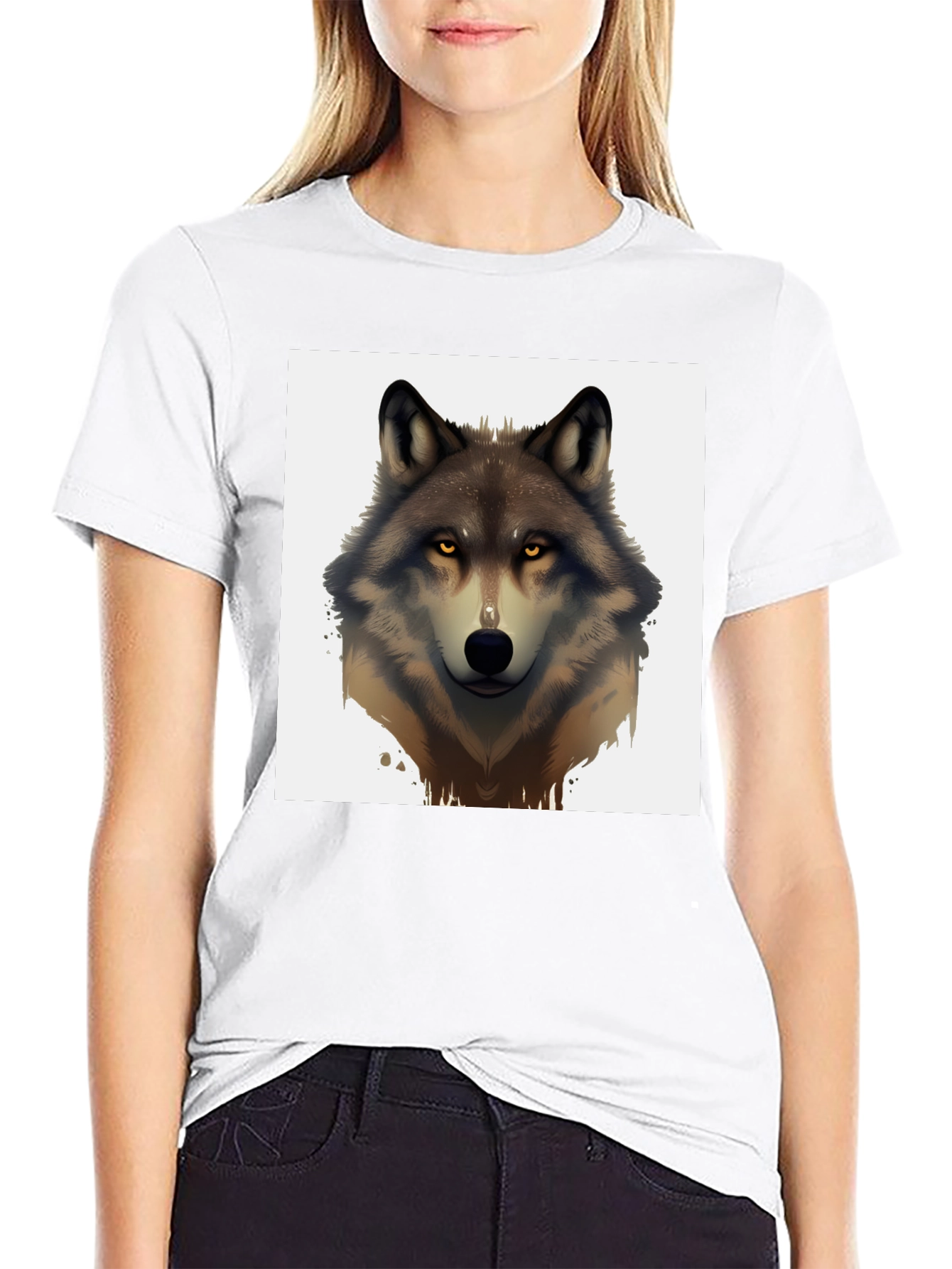 Wolf Graphic Tee - Bold Animal Print