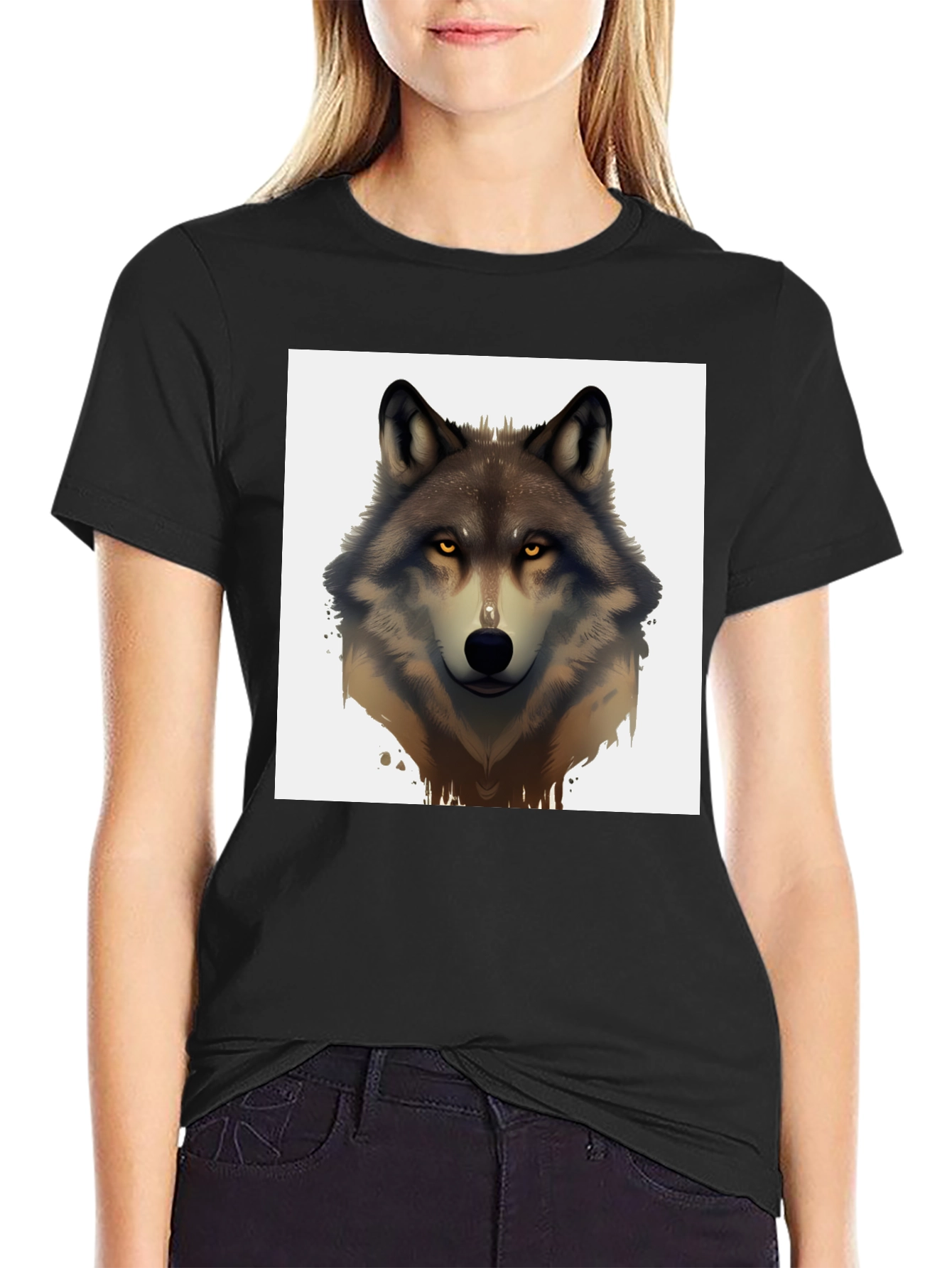 Wolf Graphic Tee - Bold Animal Print
