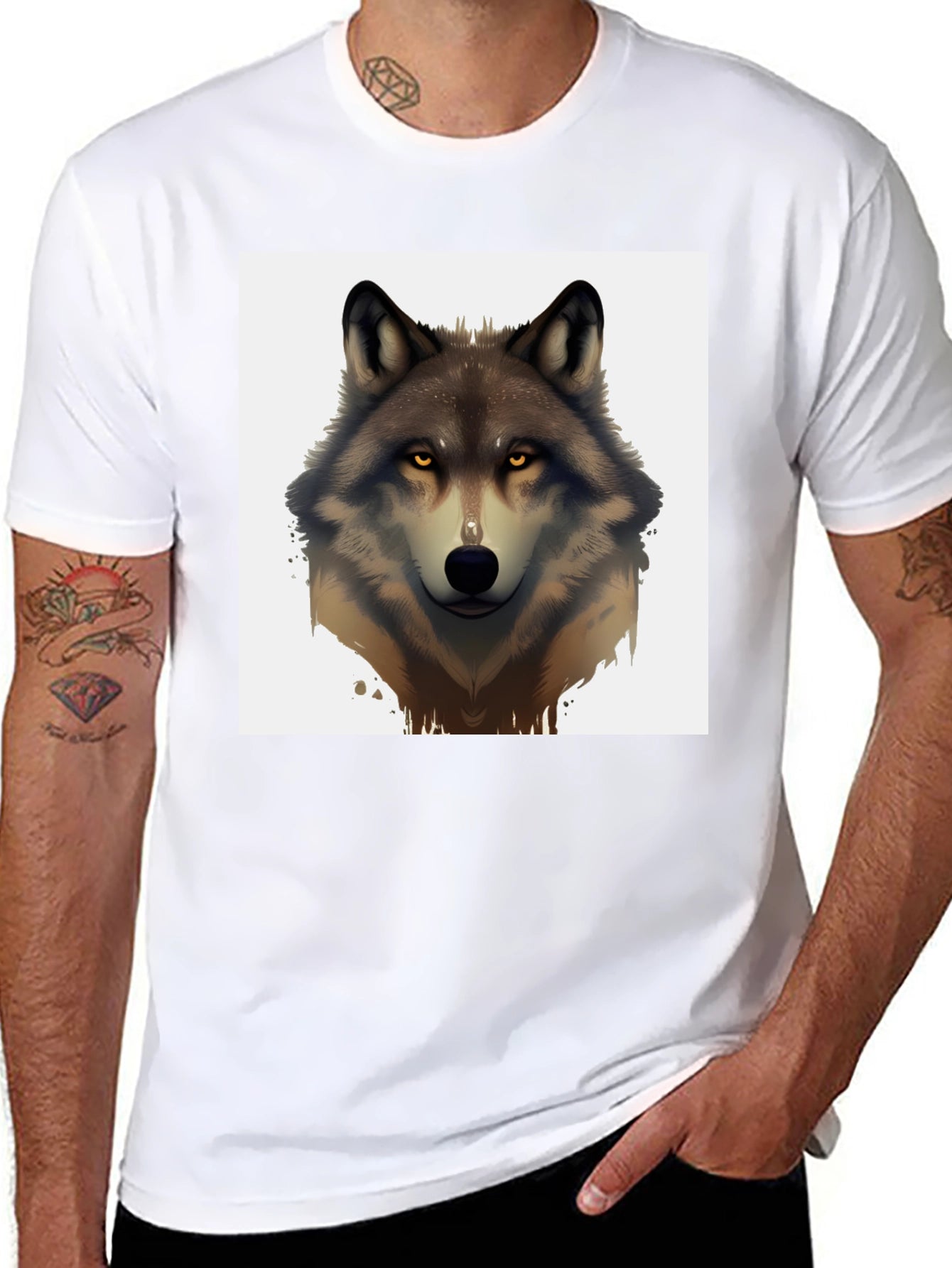 Wolf Graphic Tee - Bold Animal Print