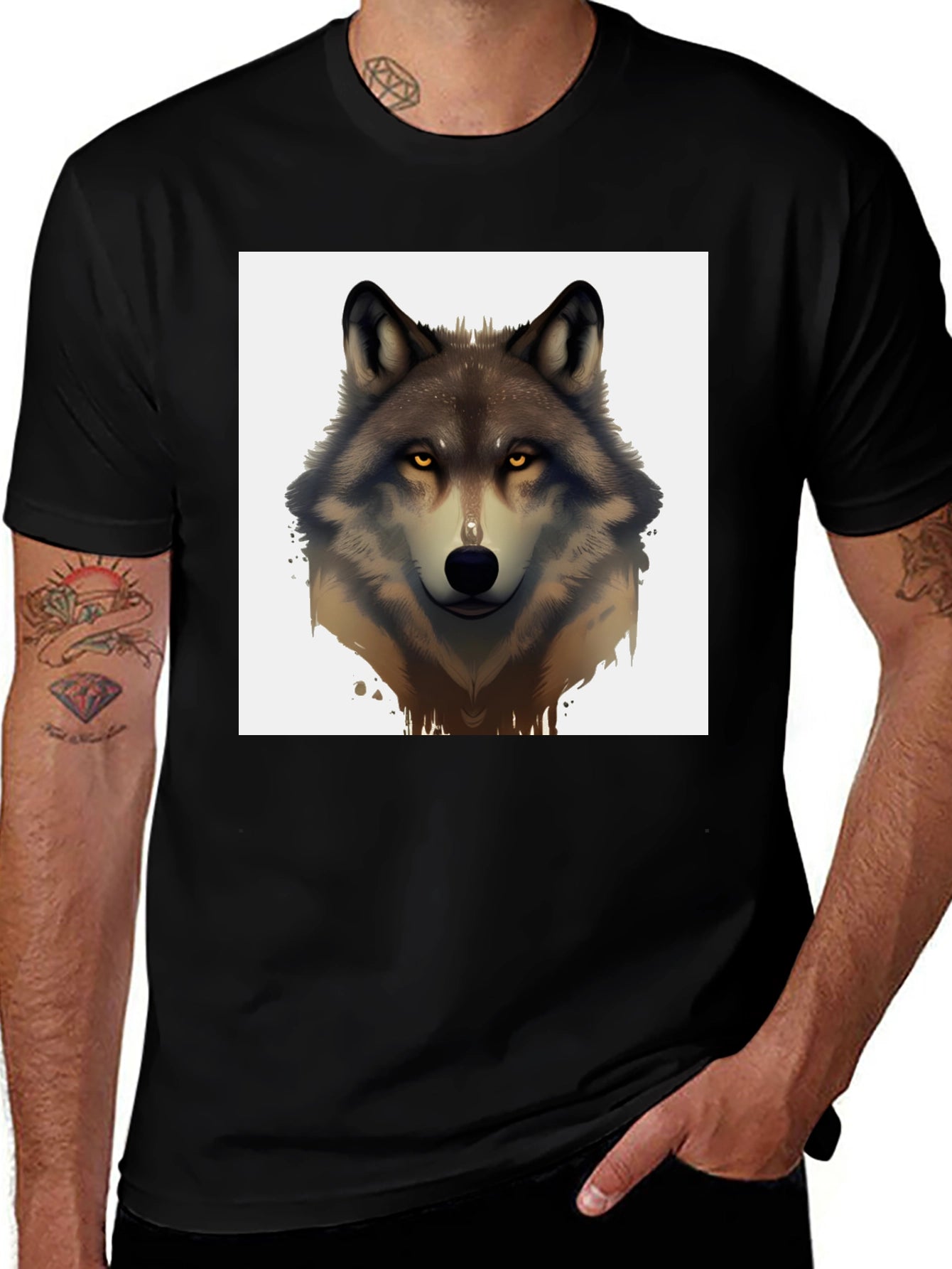 Wolf Graphic Tee - Bold Animal Print