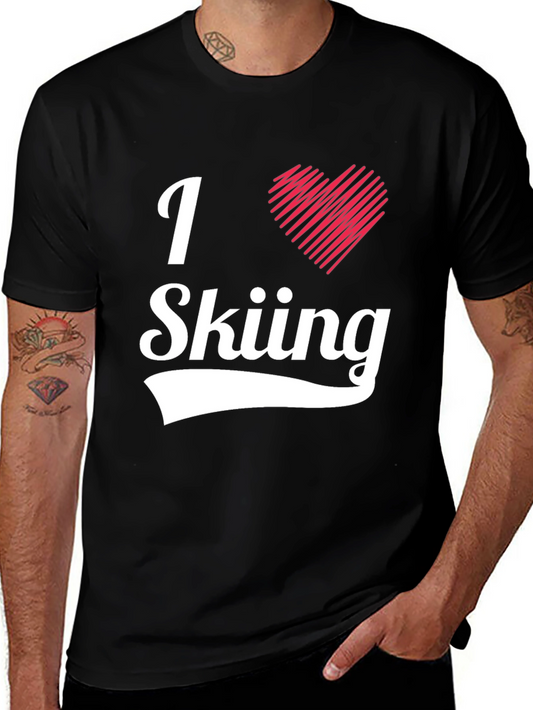 I Heart Skiing T-Shirt - Stylish Graphic Tee