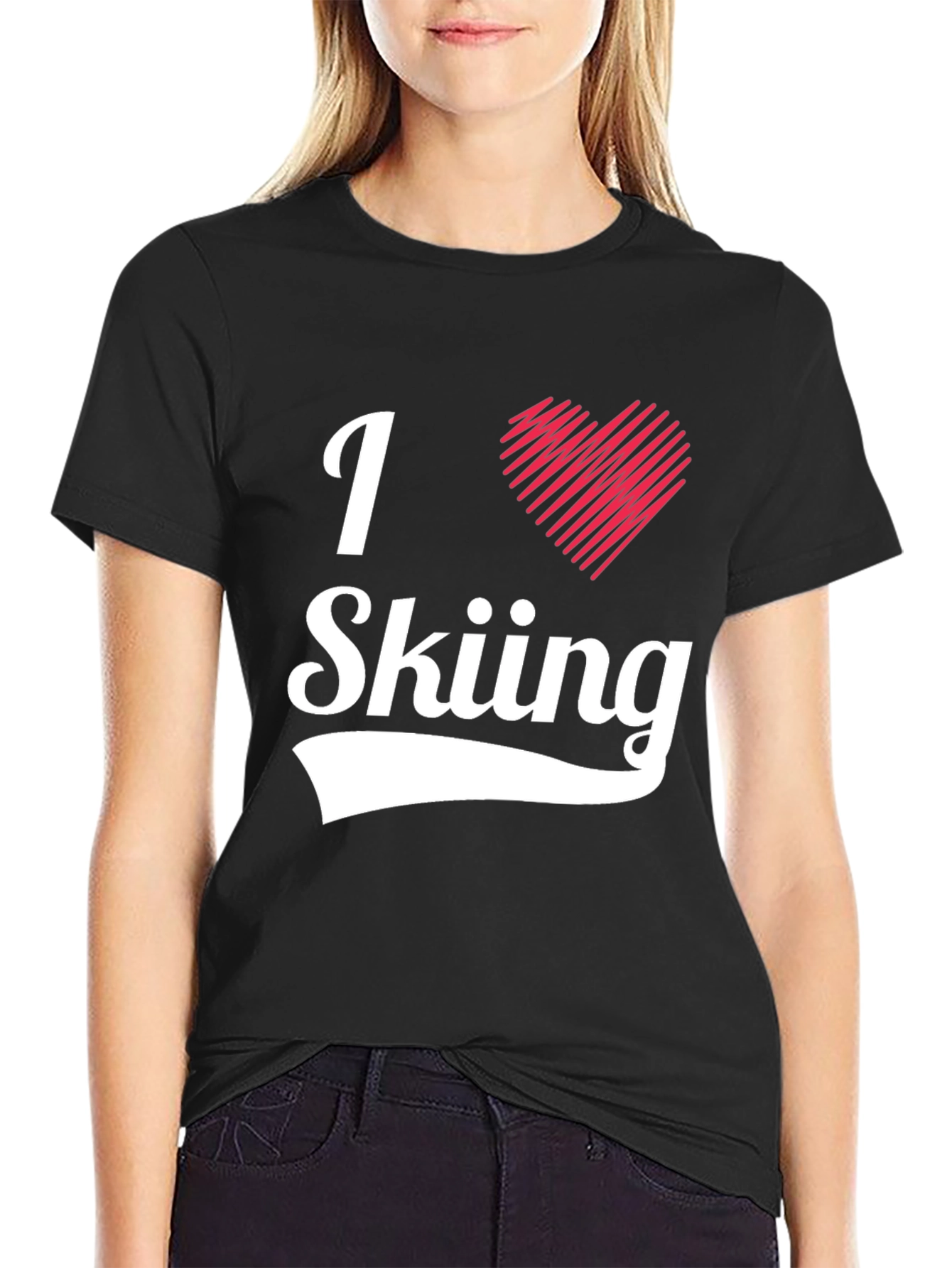 I Heart Skiing T-Shirt - Stylish Graphic Tee