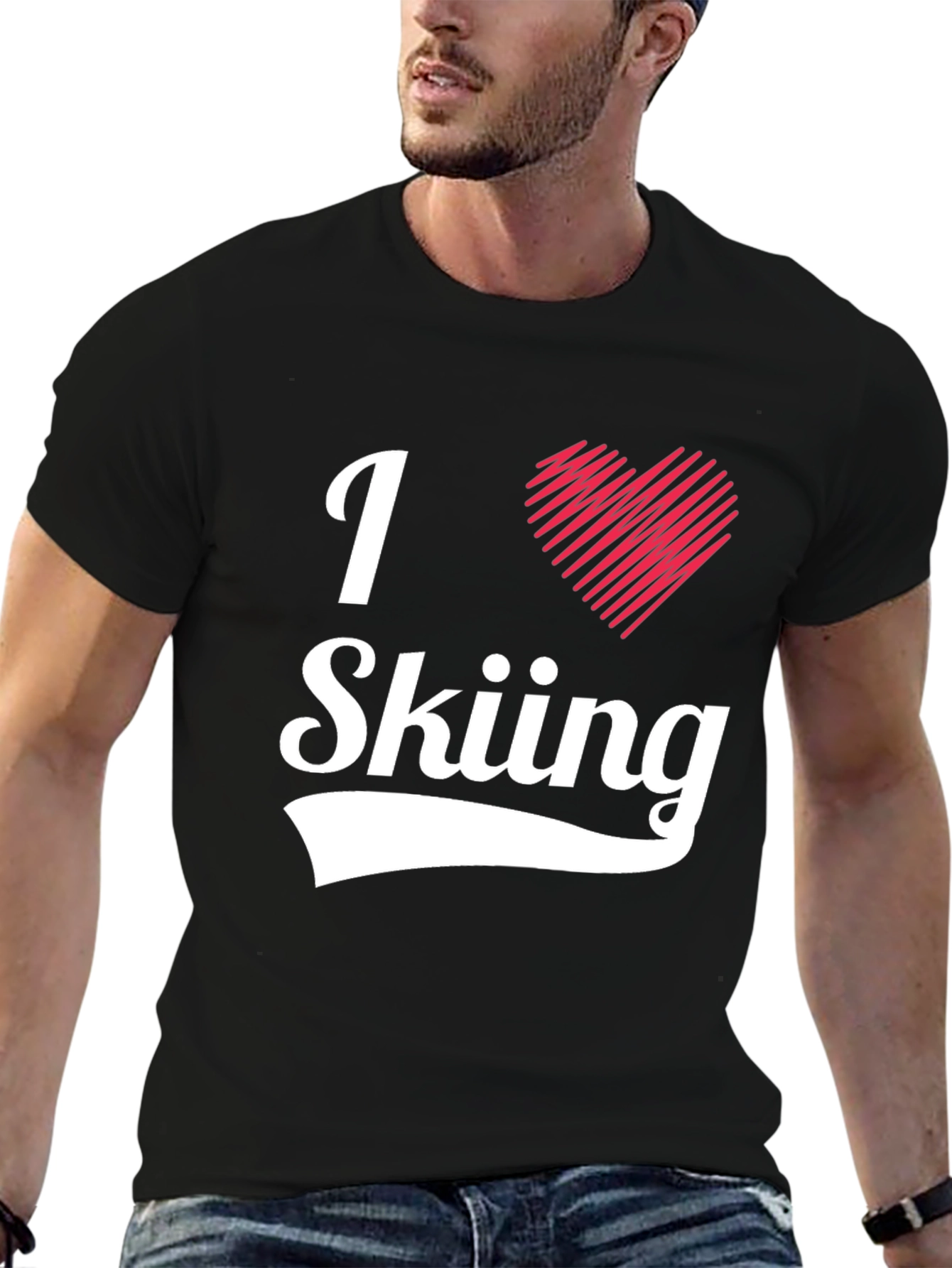 I Heart Skiing T-Shirt - Stylish Graphic Tee