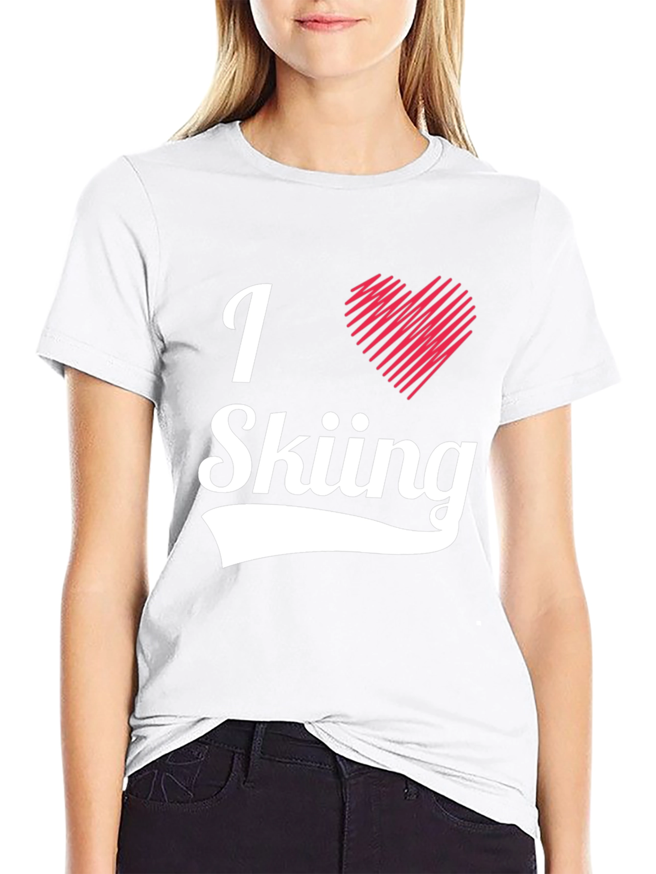 I Heart Skiing T-Shirt - Stylish Graphic Tee