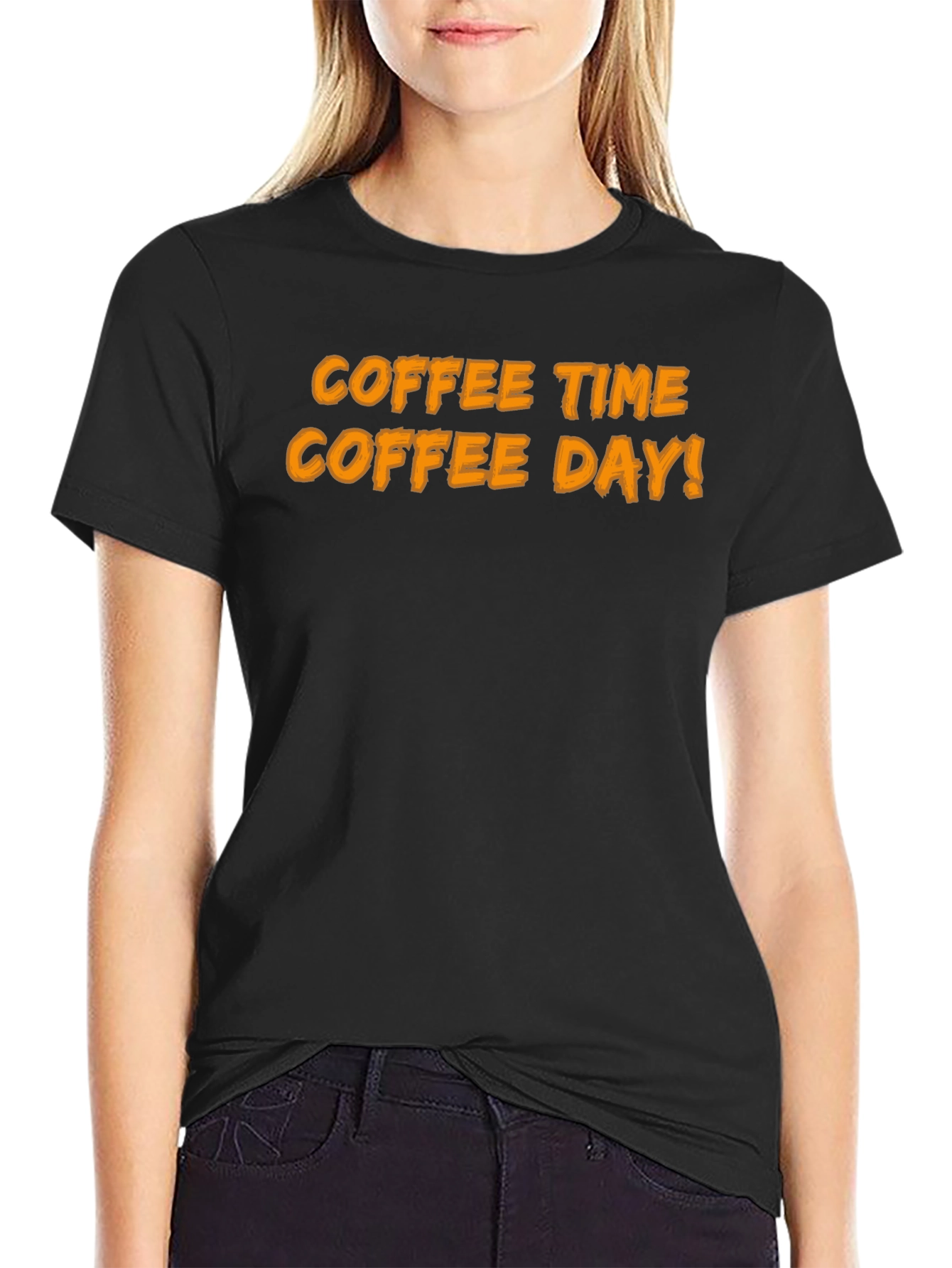 Coffee Time Coffee Day Black T-Shirt