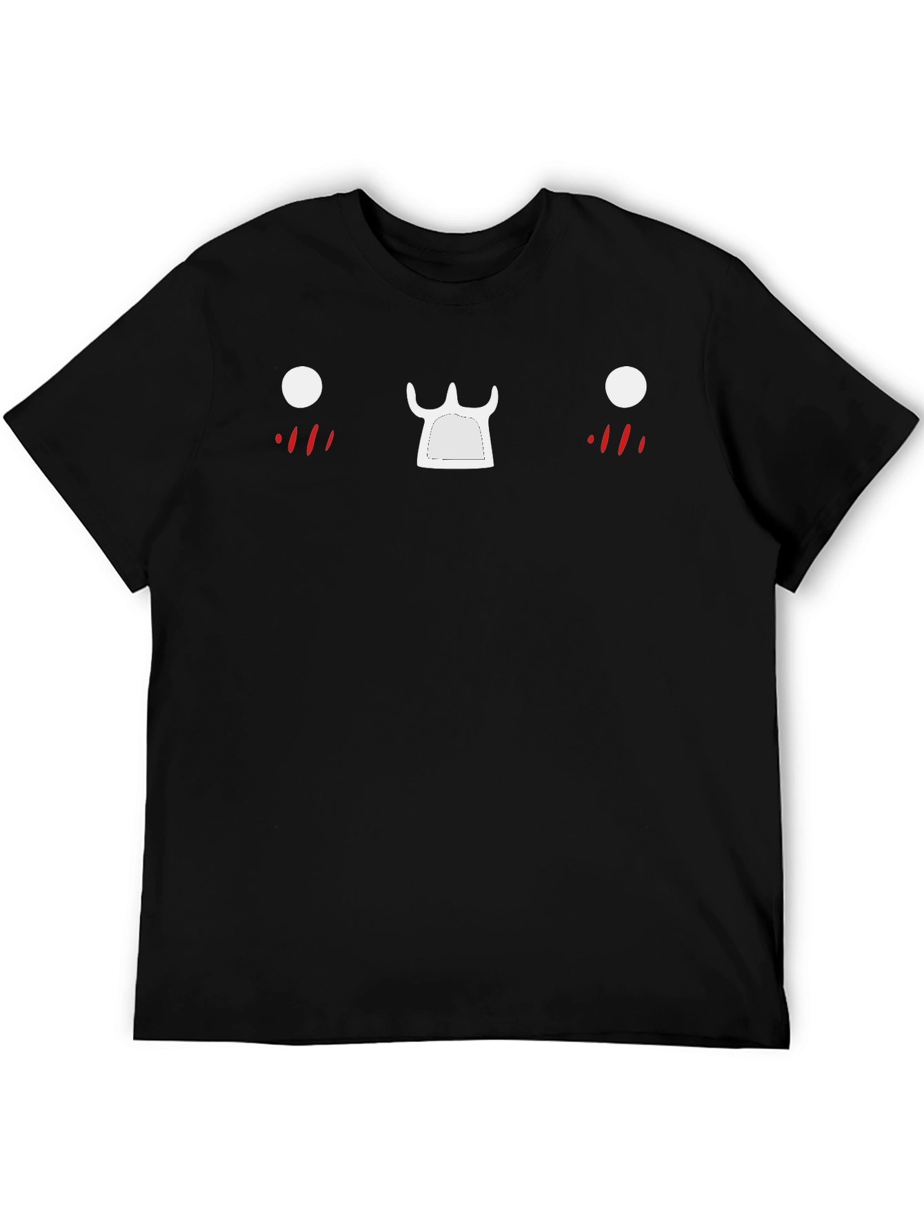 Cute Face Graphic Black T-Shirt