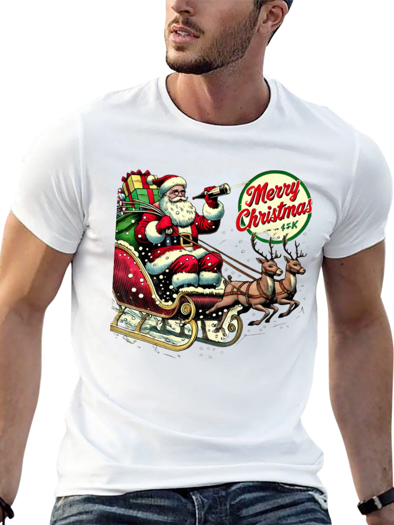 Merry Christmas Santa Sleigh T-Shirt