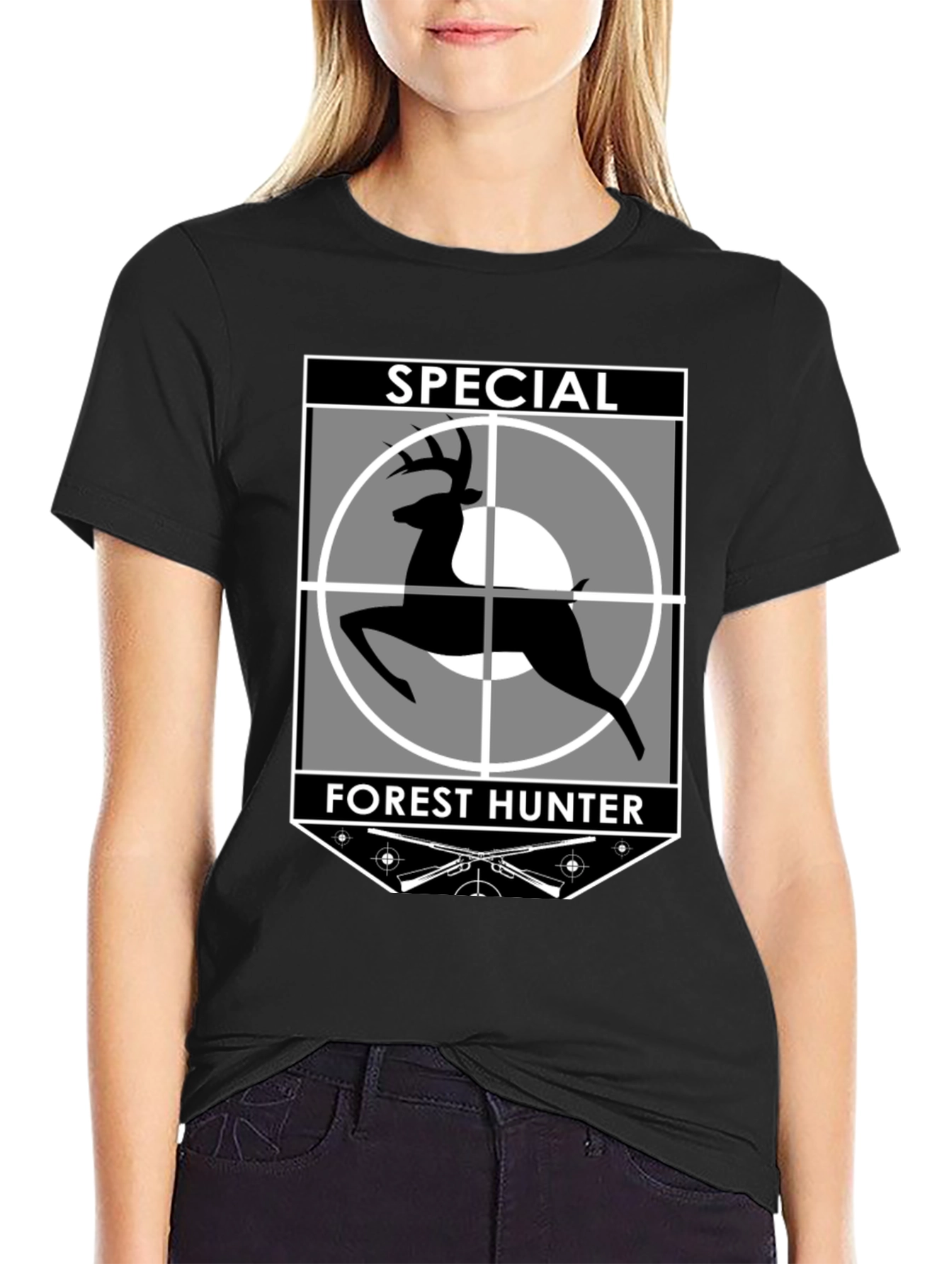 Special Forest Hunter Deer Graphic T-Shirt