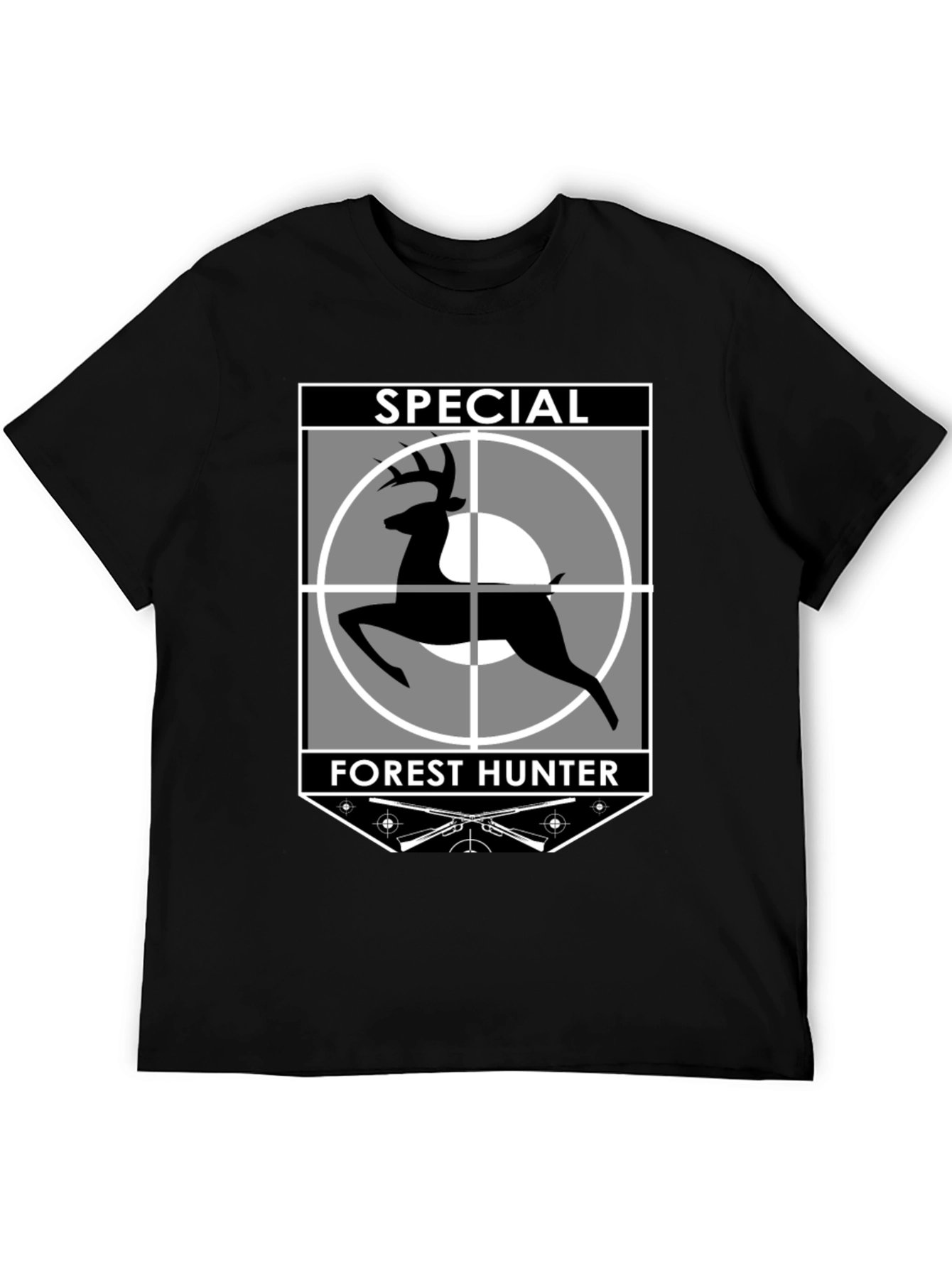 Special Forest Hunter Deer Graphic T-Shirt